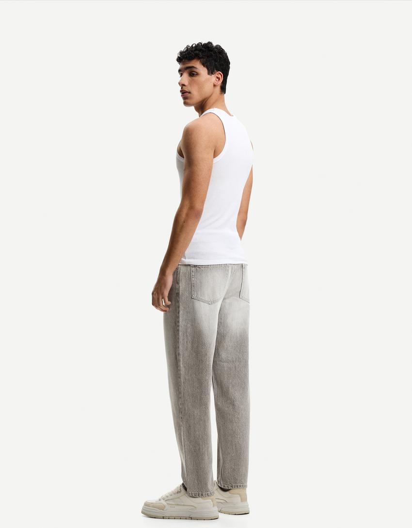 Jeans tapered-Grigio-1