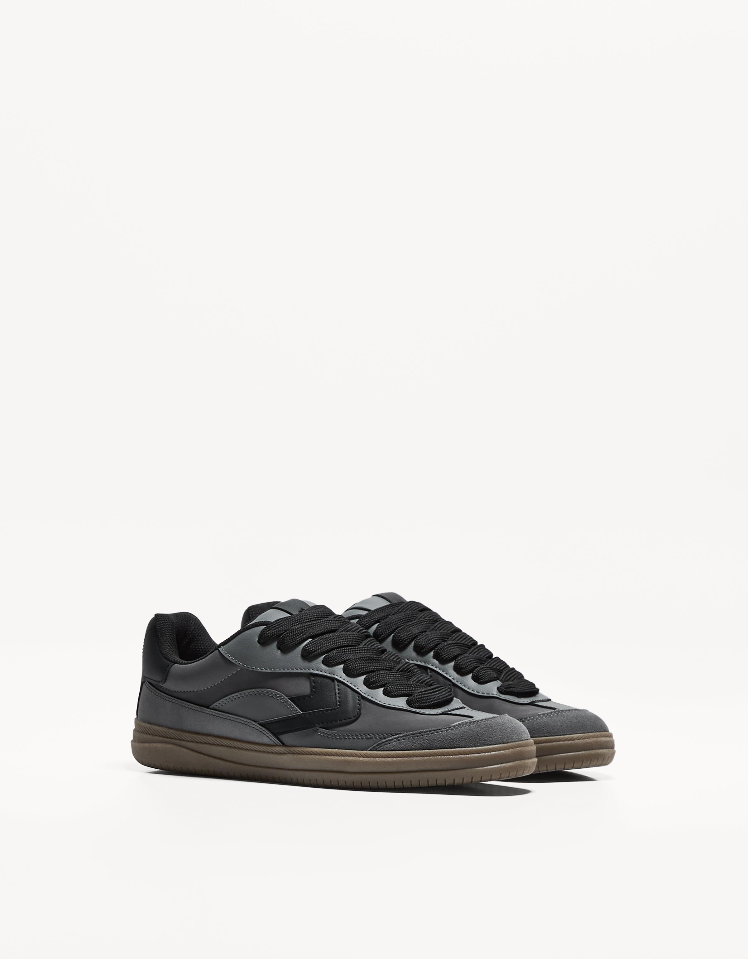 Bershka Chunky-Sneaker Im Retrolook Herren 42 Grau