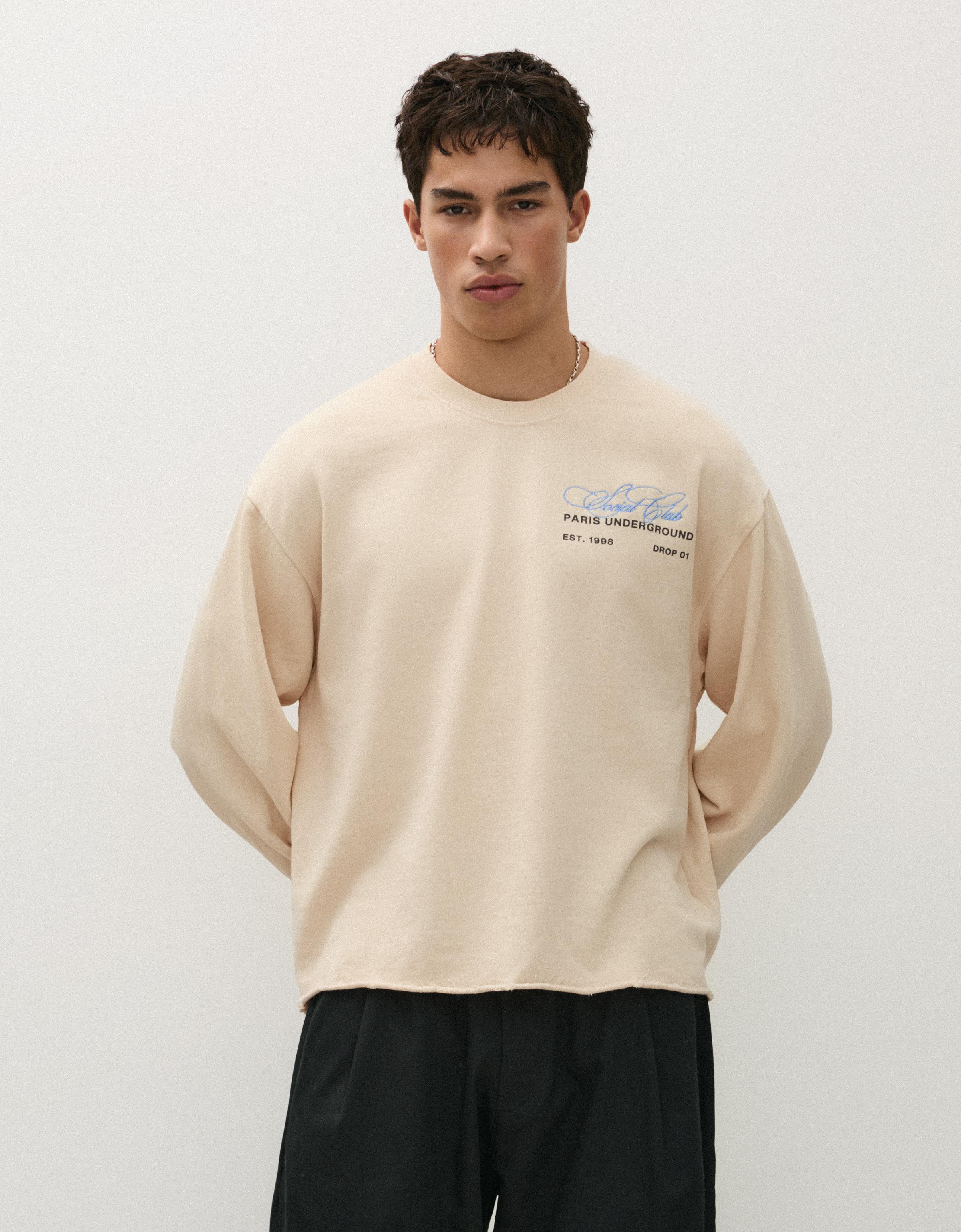 Sudadera cuello redondo print