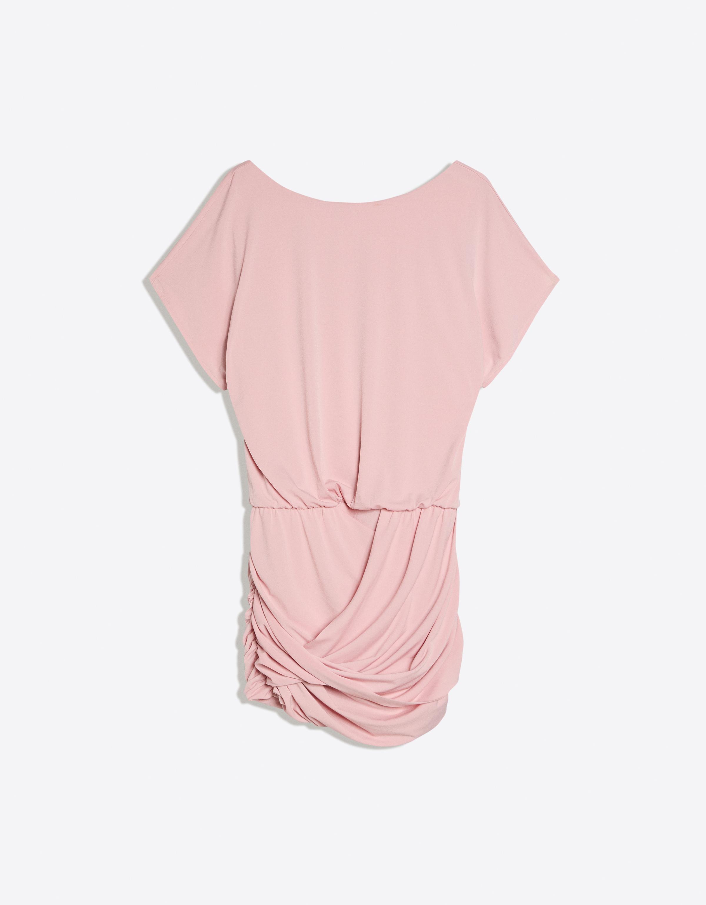 Drapeli etekli açık sırt elbise - Görsel 17