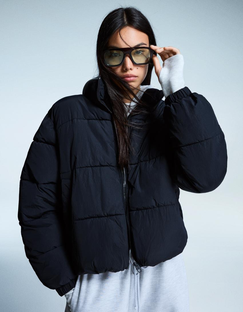 Puffer jacket-Black