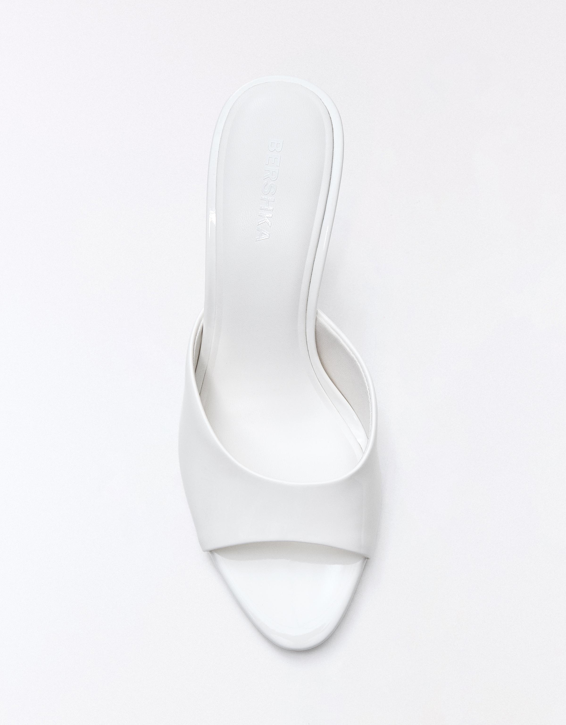High-heel mules — WHITE