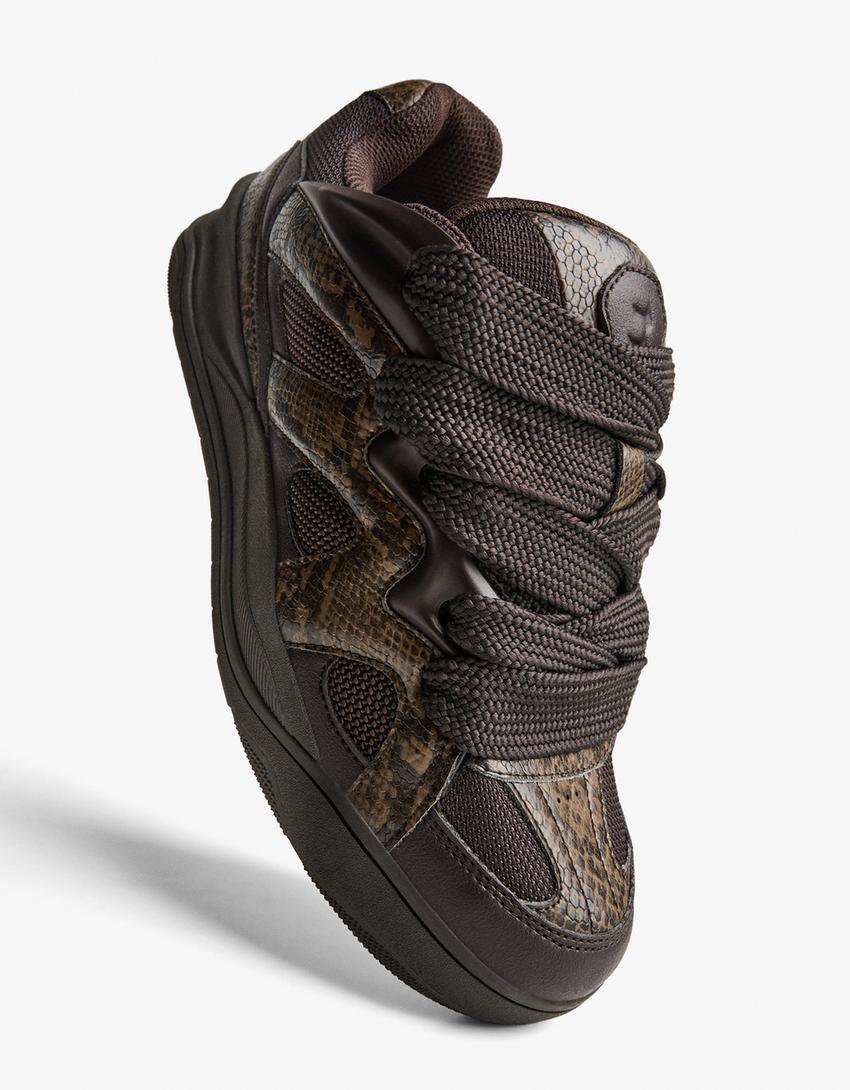 Baskets de skate imprimé animal-Serpent