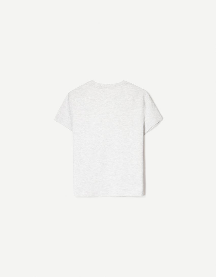 T-shirt à manches courtes heavy cotton-Gris