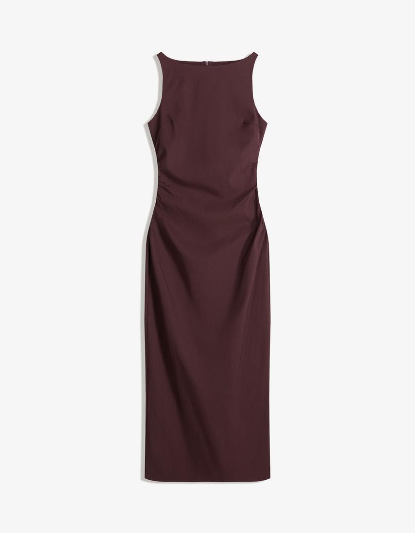 Bengaline midi dress-Violet