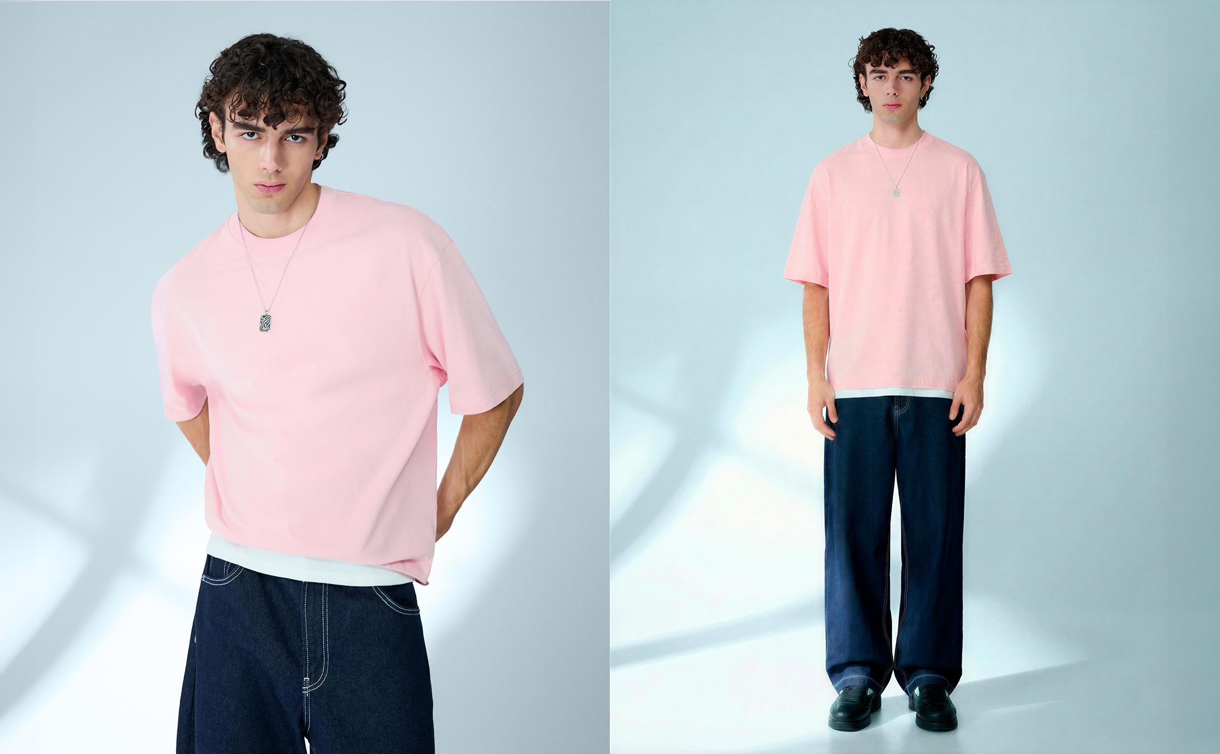 Kısa kollu boxy fit tişört - Görsel 87