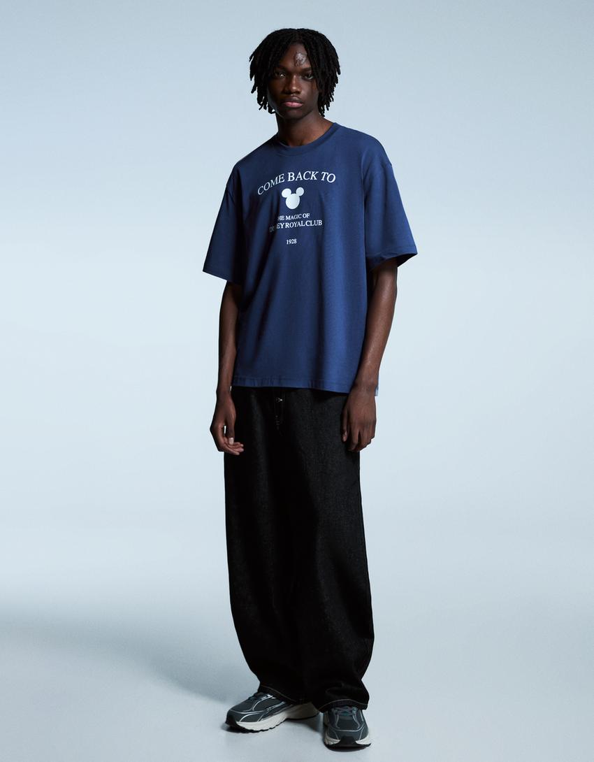 تيشرت بطبعة دونالد داك وأكمام قصيرة-كحلي