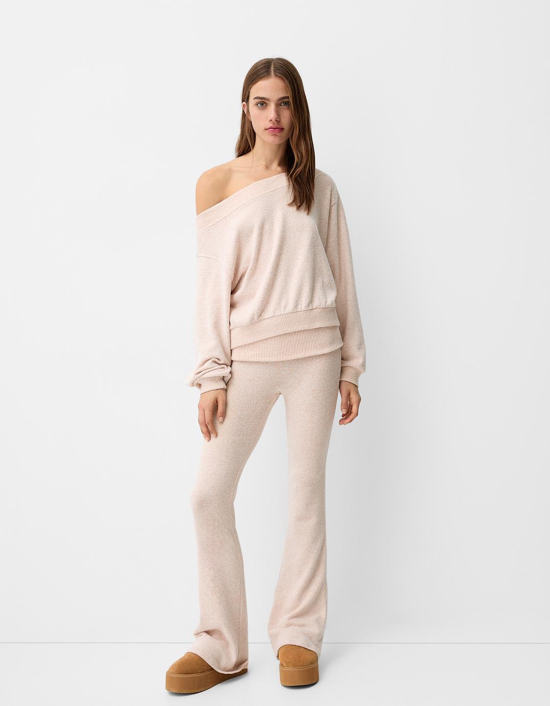 Asymmetric soft touch sweater