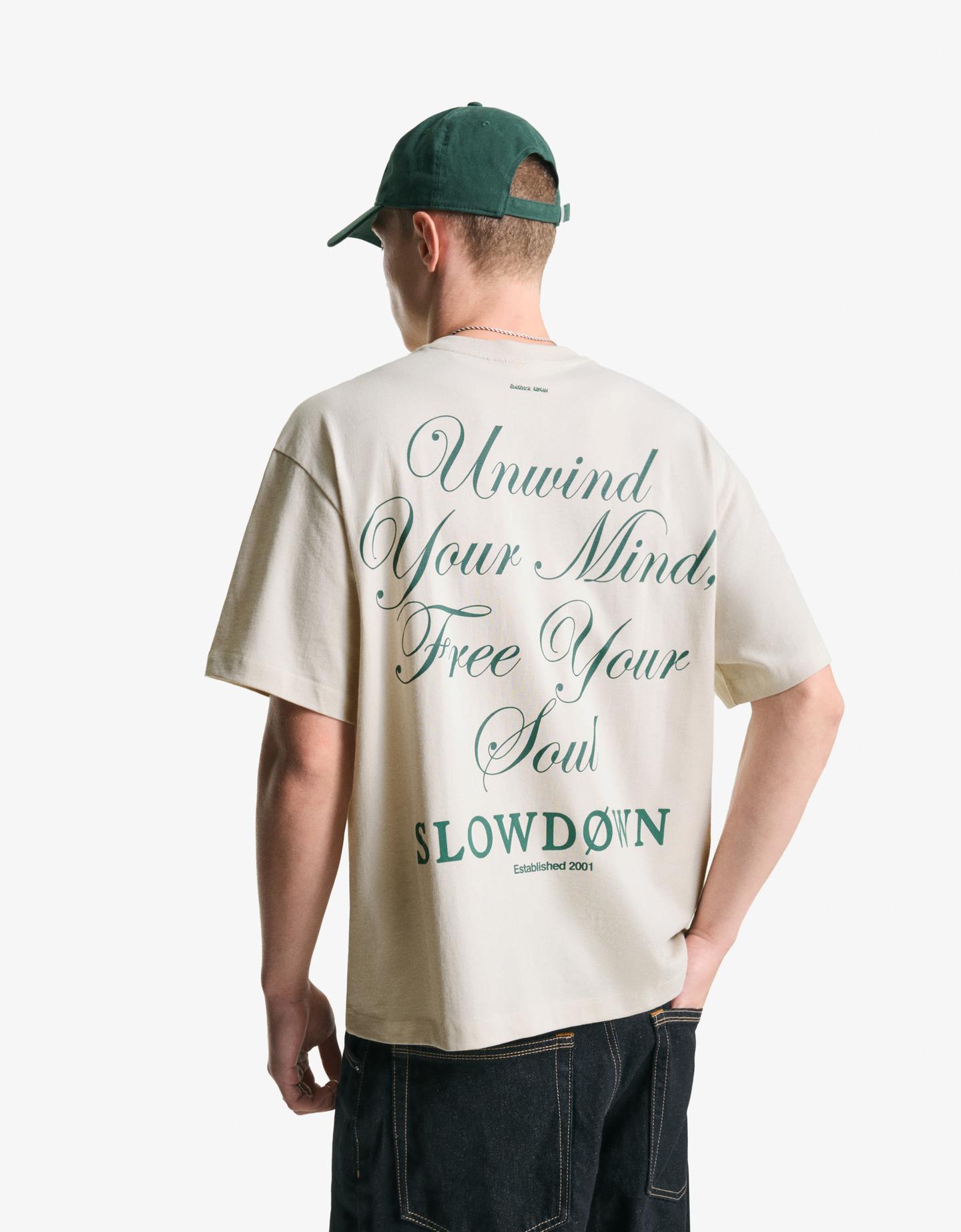 Bershka koszulka z krótkim rękawem i nadrukiem popielaty