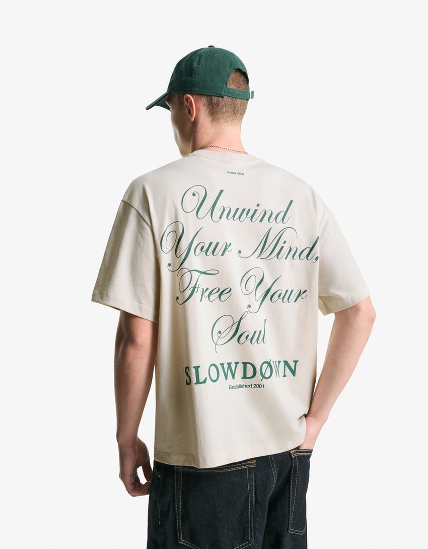 T-shirt manches courtes imprimé-Pierre-0