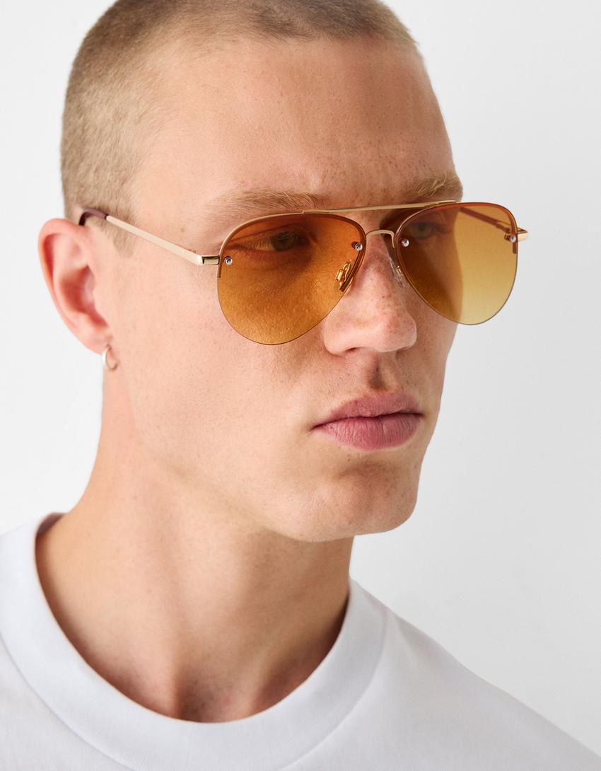 Lunettes de soleil aviateur-Orange-0