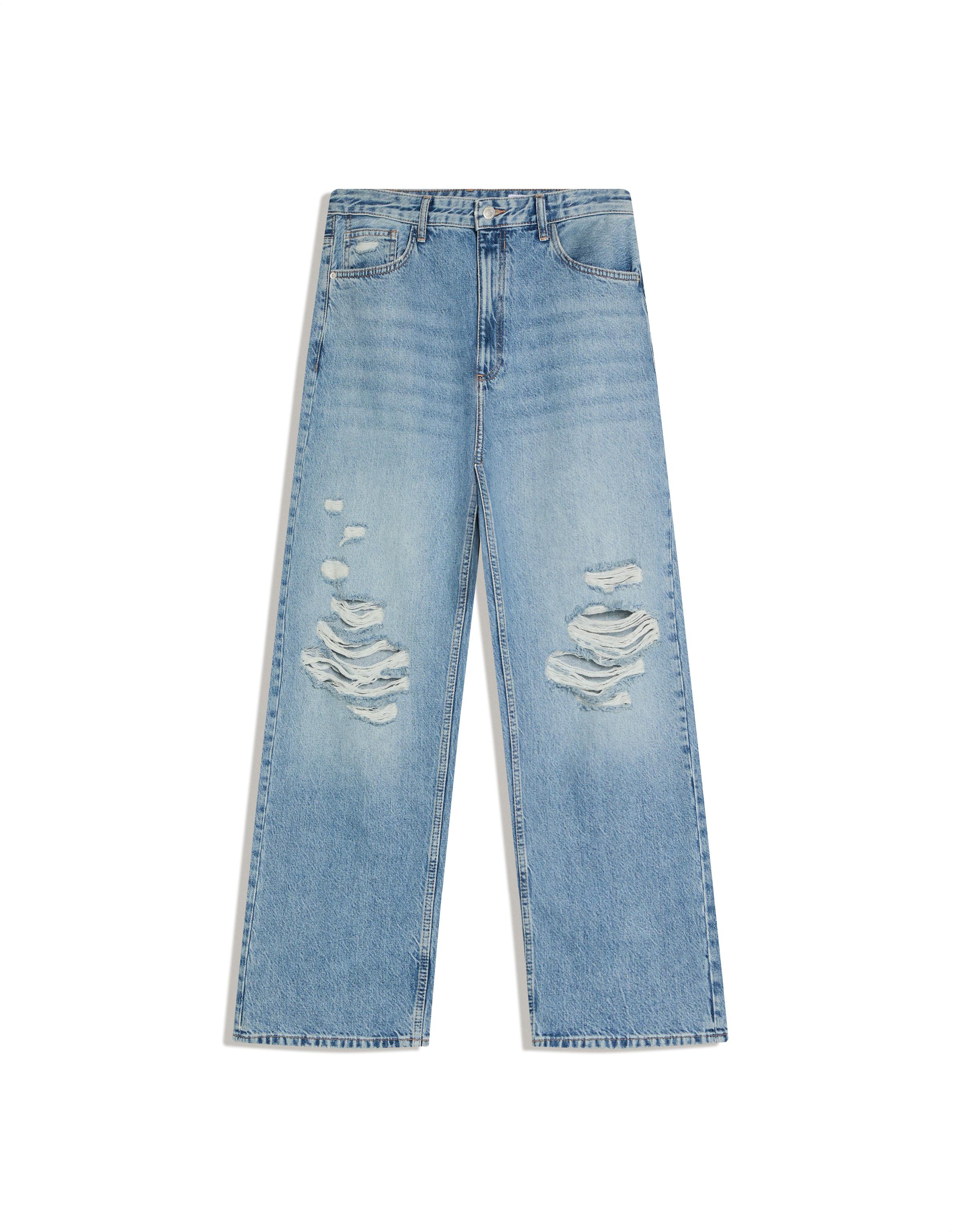 Distressed baggy fit jean - Görsel 14