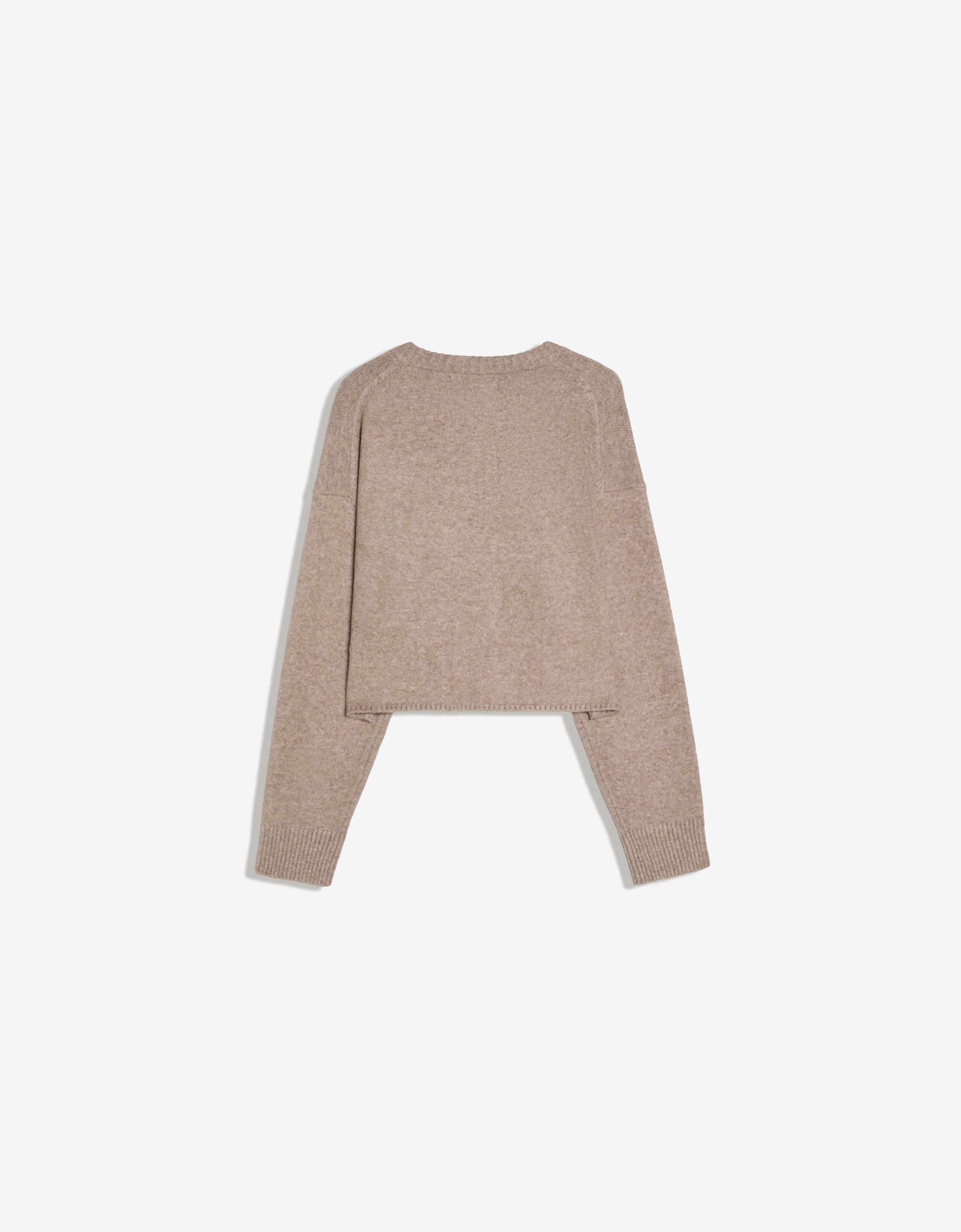 Soft touch round neck jacket — Grey