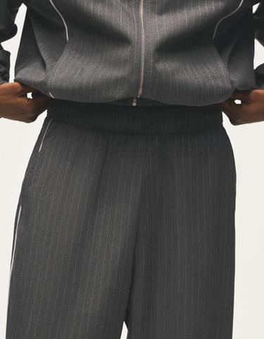 Pinstripe joggers — Mixed gray 4