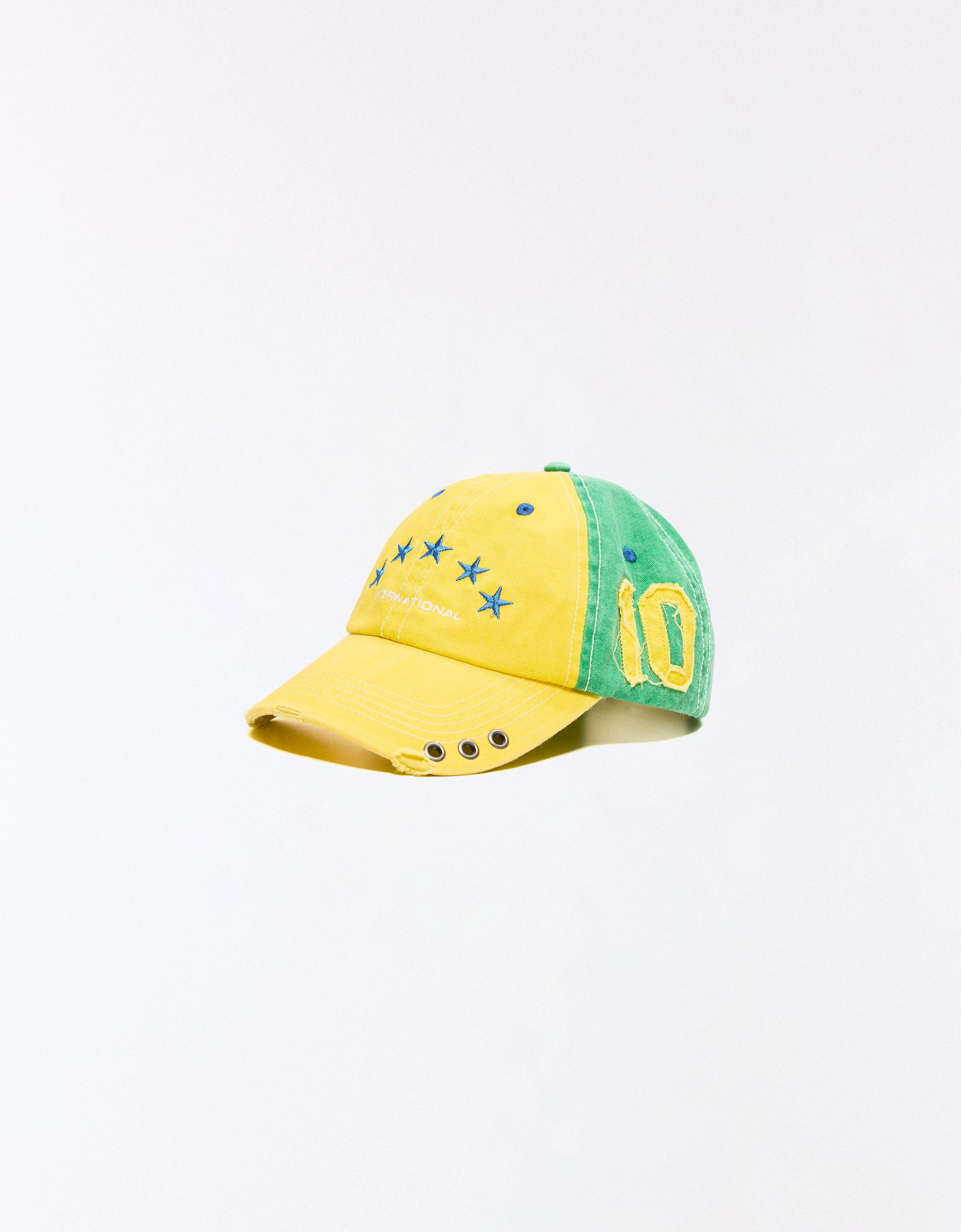 Brazil embroidered cap — Yellow