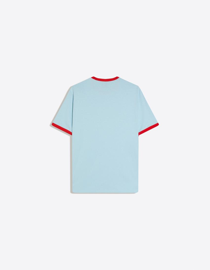 T-shirt imprimé NTS X BERSHKA ft. UMRU-Bleu