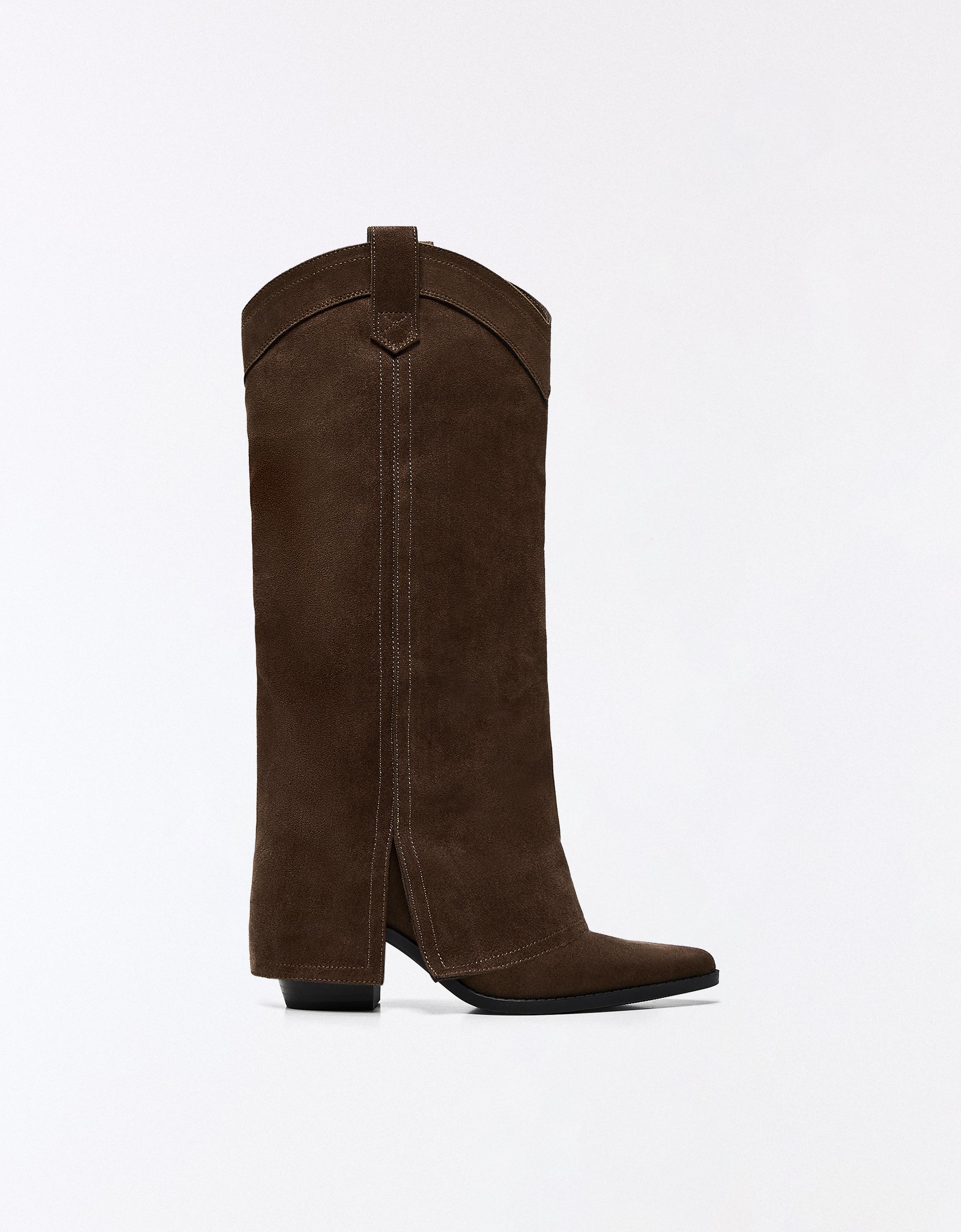 Cowboy heeled boots — Brown