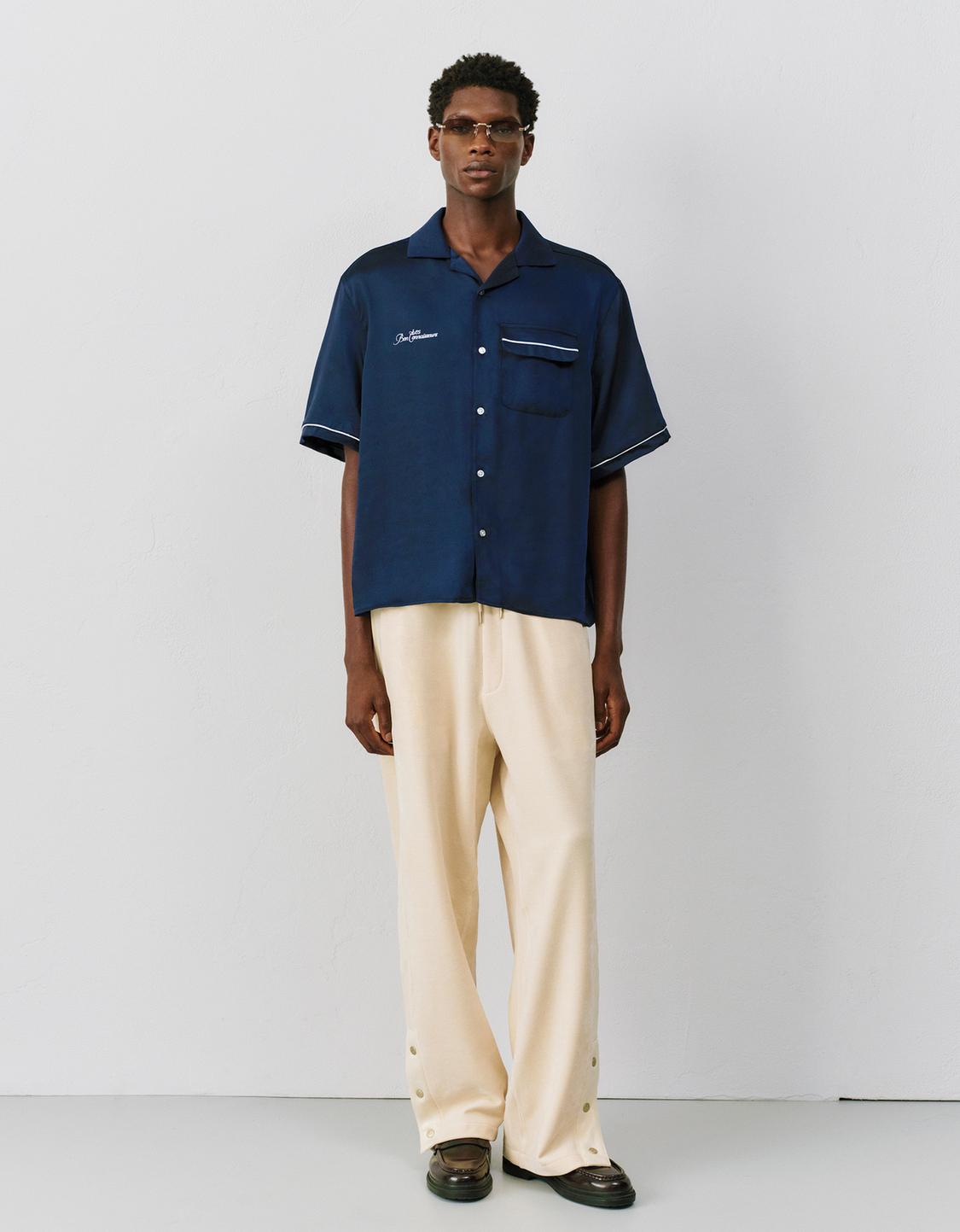 Balloon-fit jogging trousers with studs