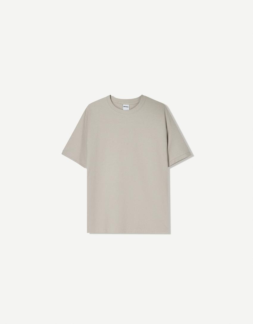 Camiseta manga corta textura-Camel-4