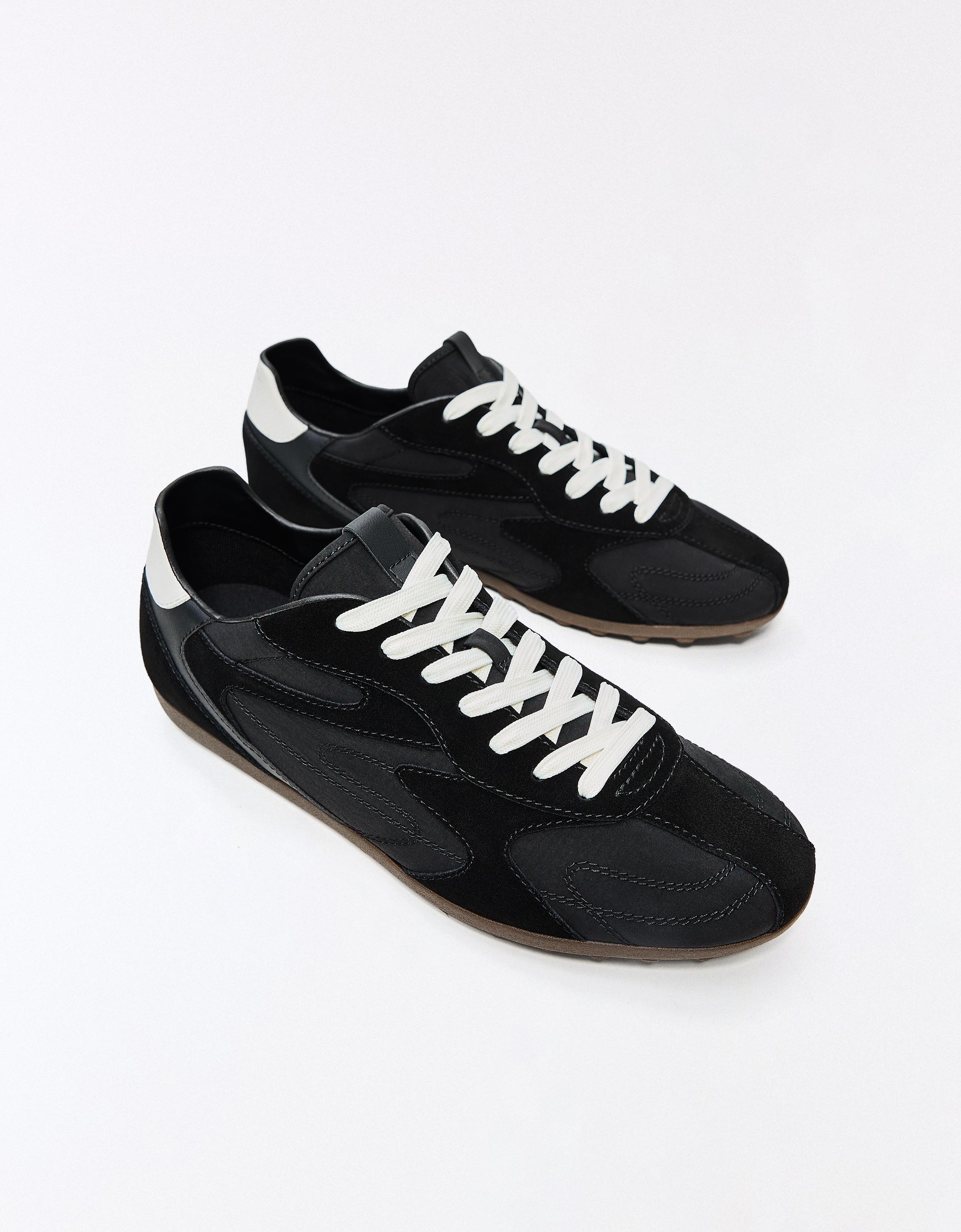 SLIM RETRO TRAINERS — BLACK