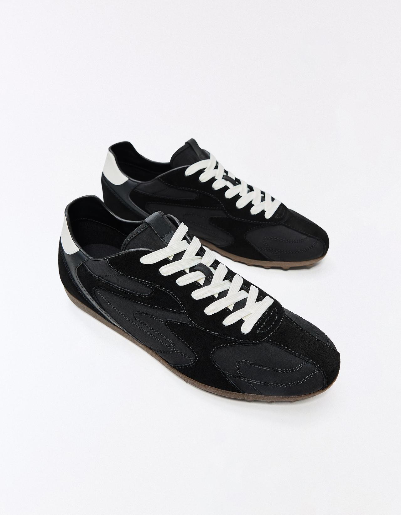 SLIM RETRO TRAINERS — BLACK