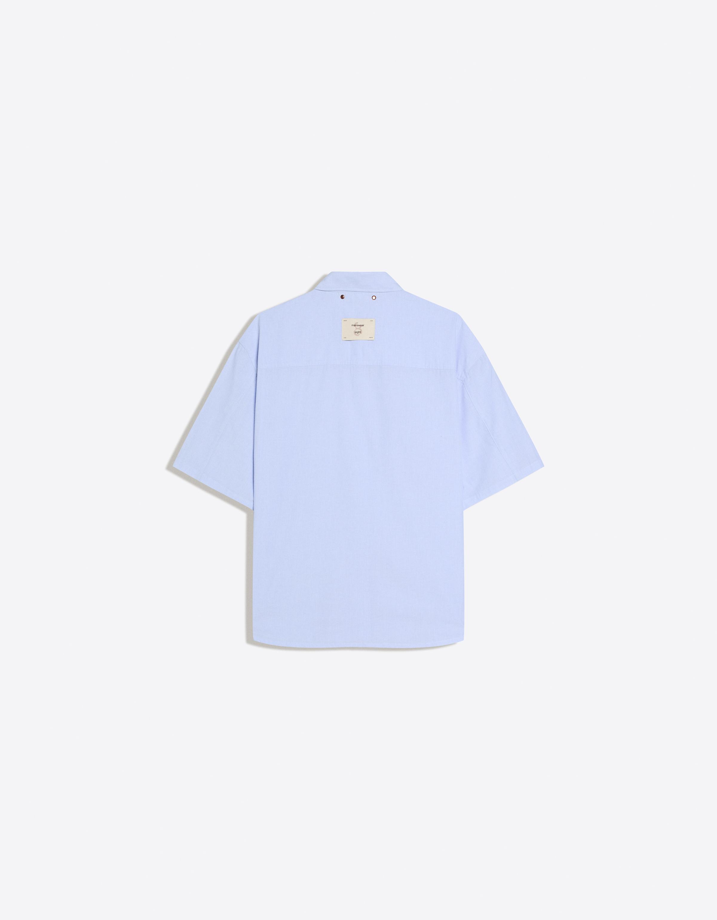 Oversize short sleeve stripe shirt
