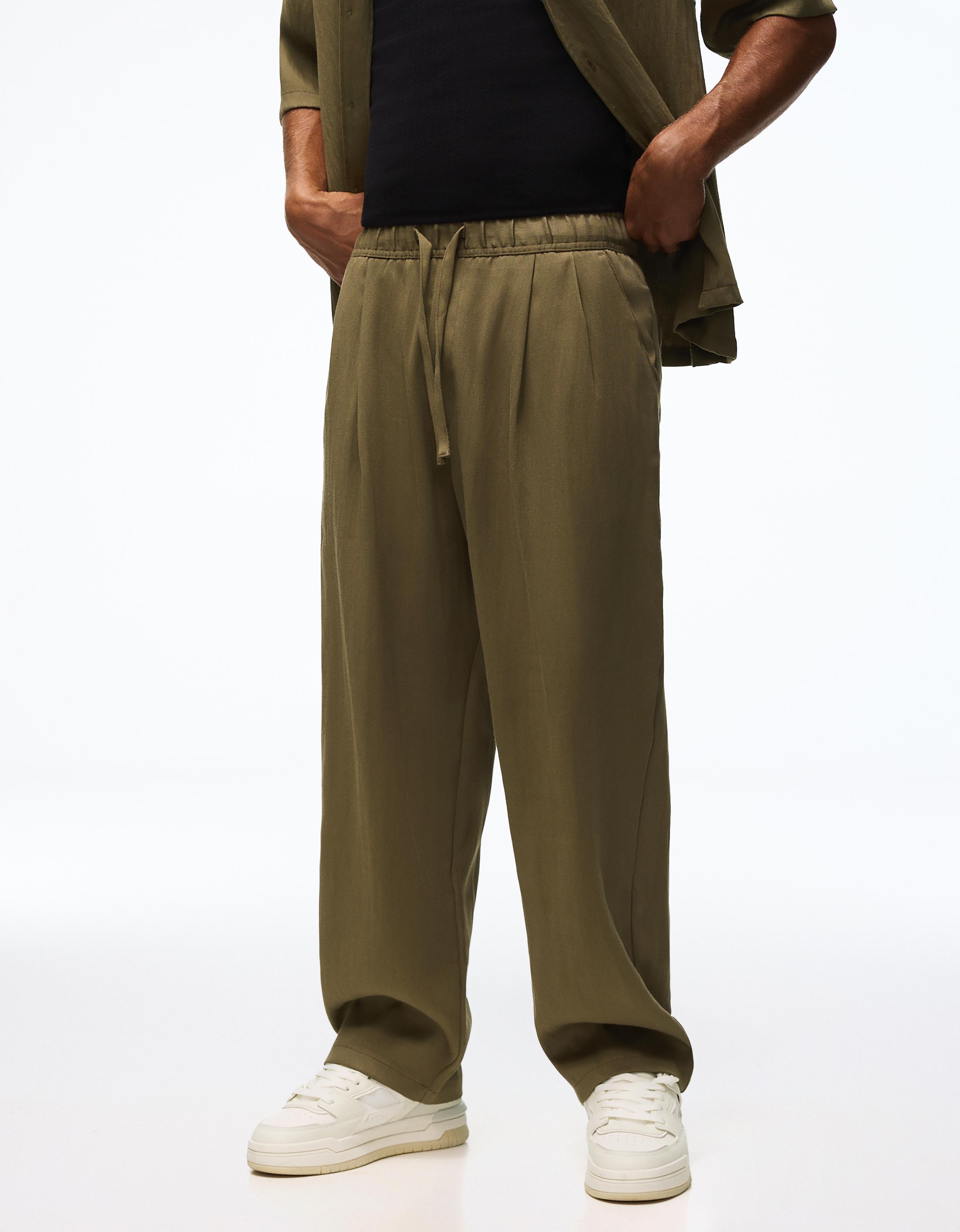 Rustic baggy trousers — Khaki