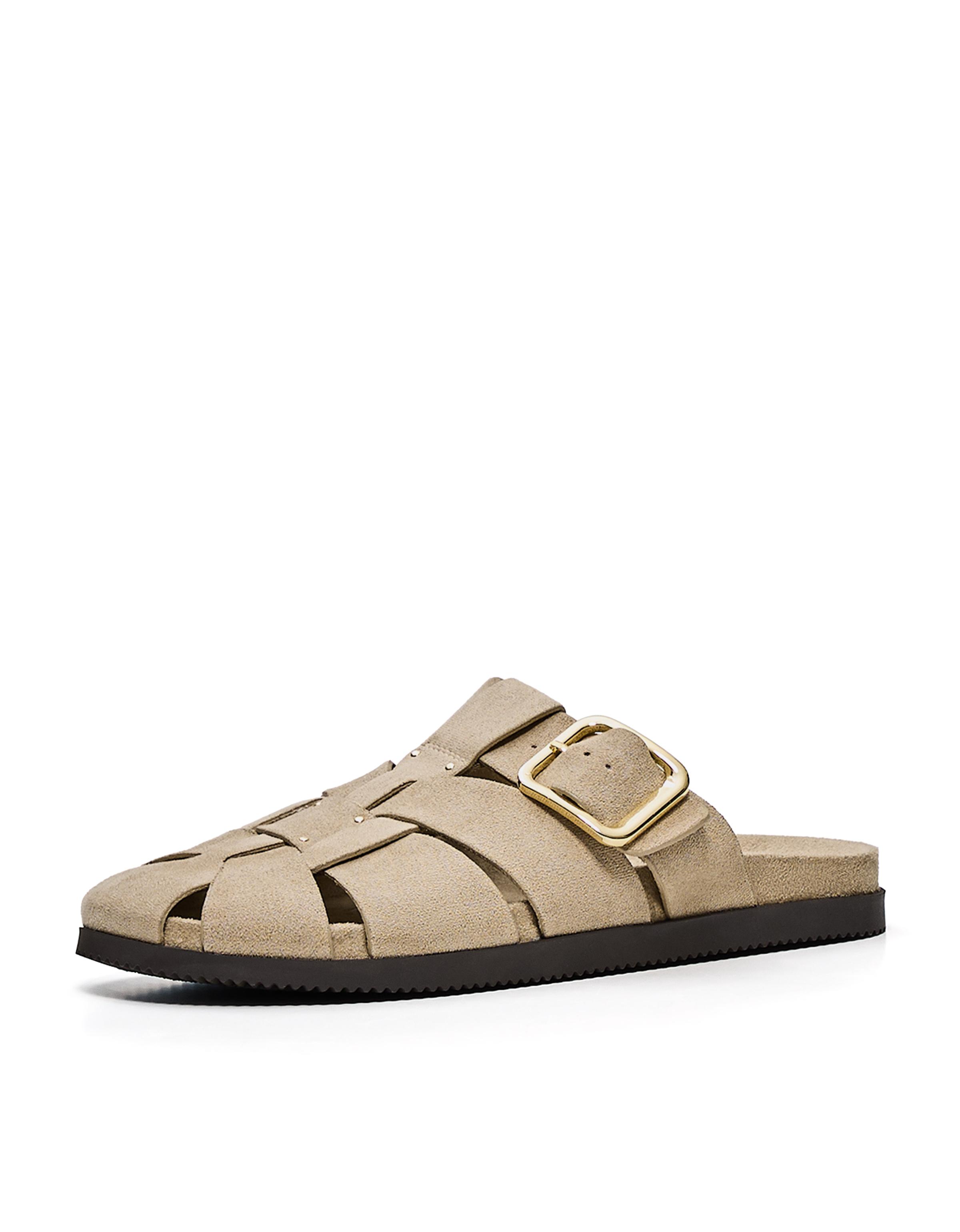 Clog cage sandals — TAUPE