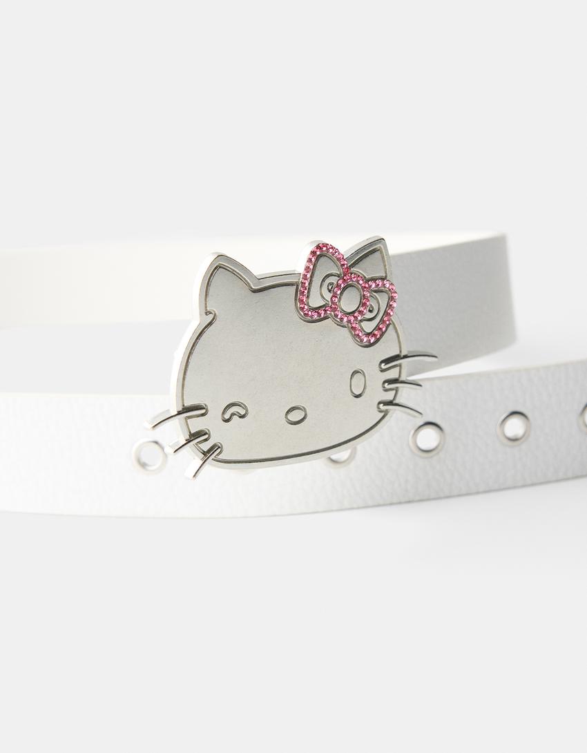 Ceinture Hello Kitty Mania strass-Blanc-2