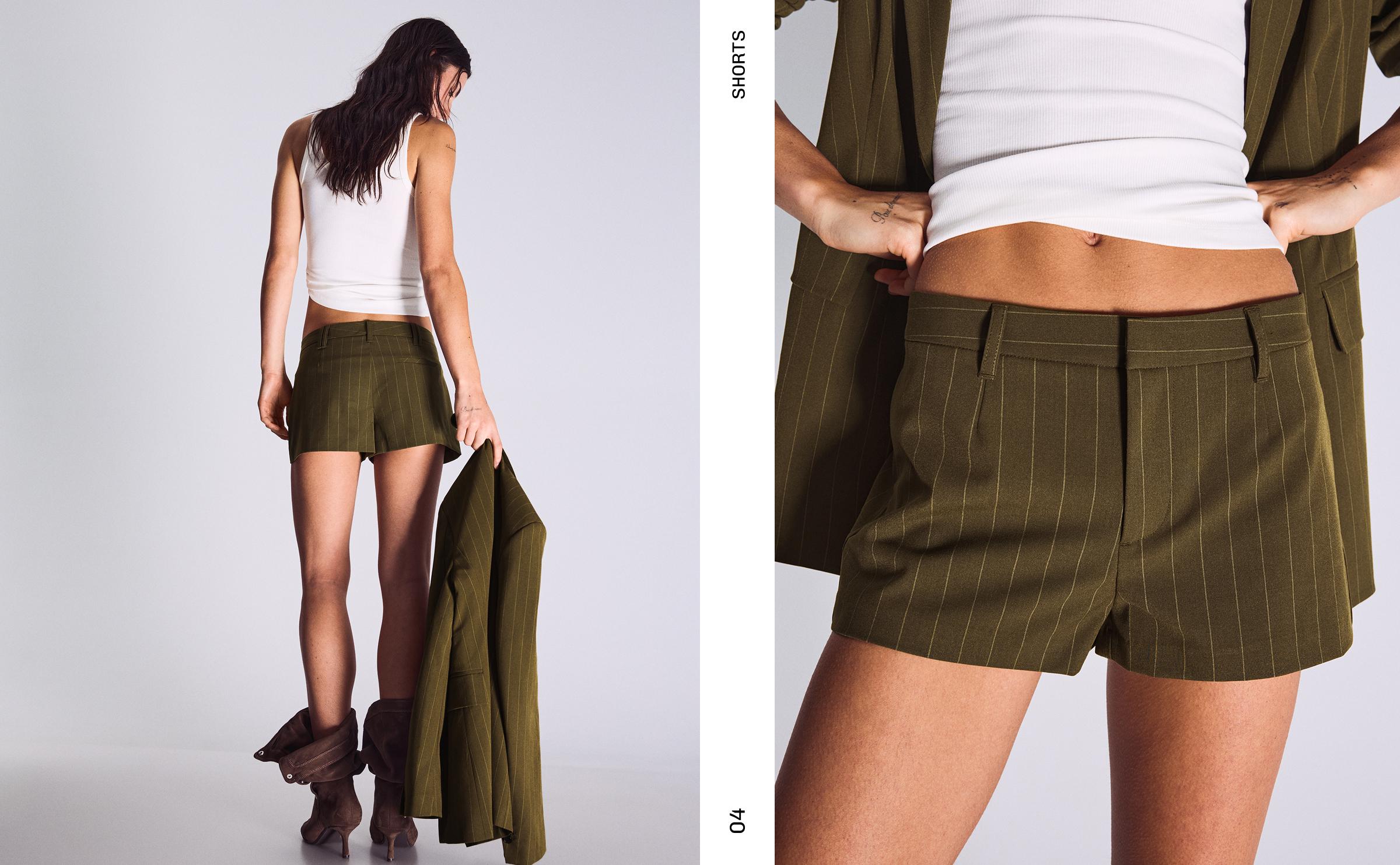 Kemerli mini şort - Görsel 38