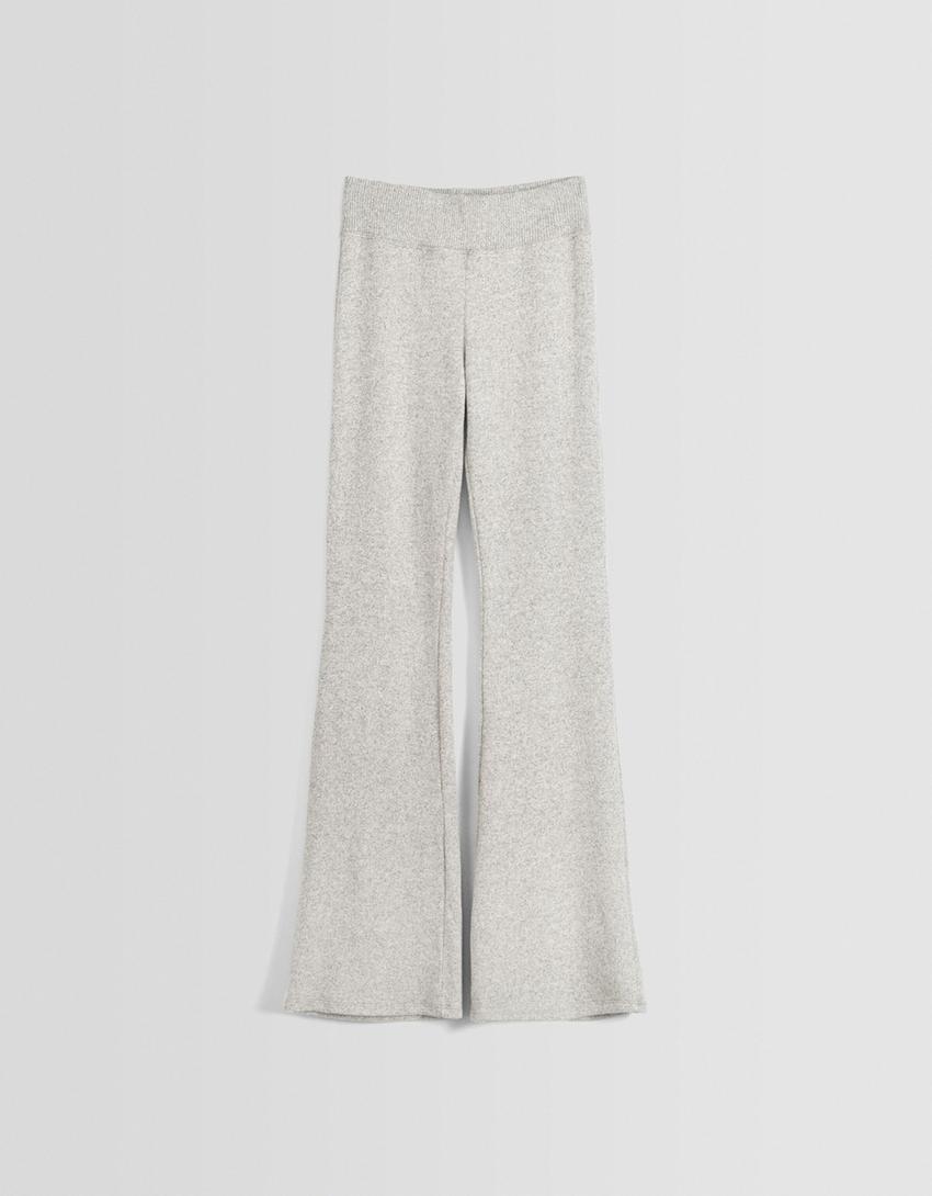 Knit trousers and sweater set-Grey