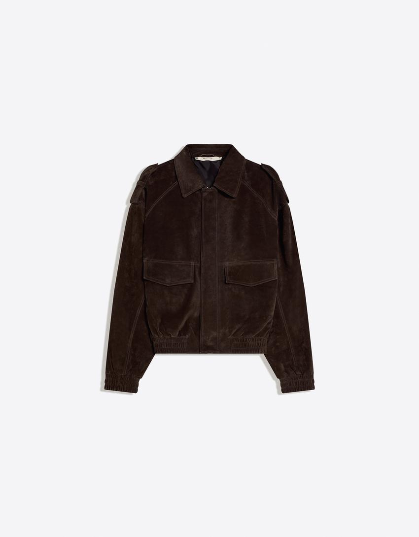 Deri ceket-Kahverengi