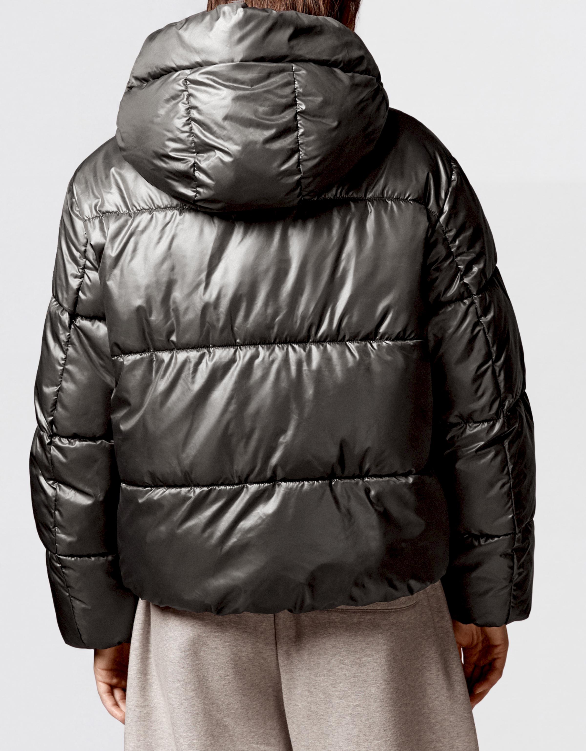 Oversize hooded puffer jacket — Sand