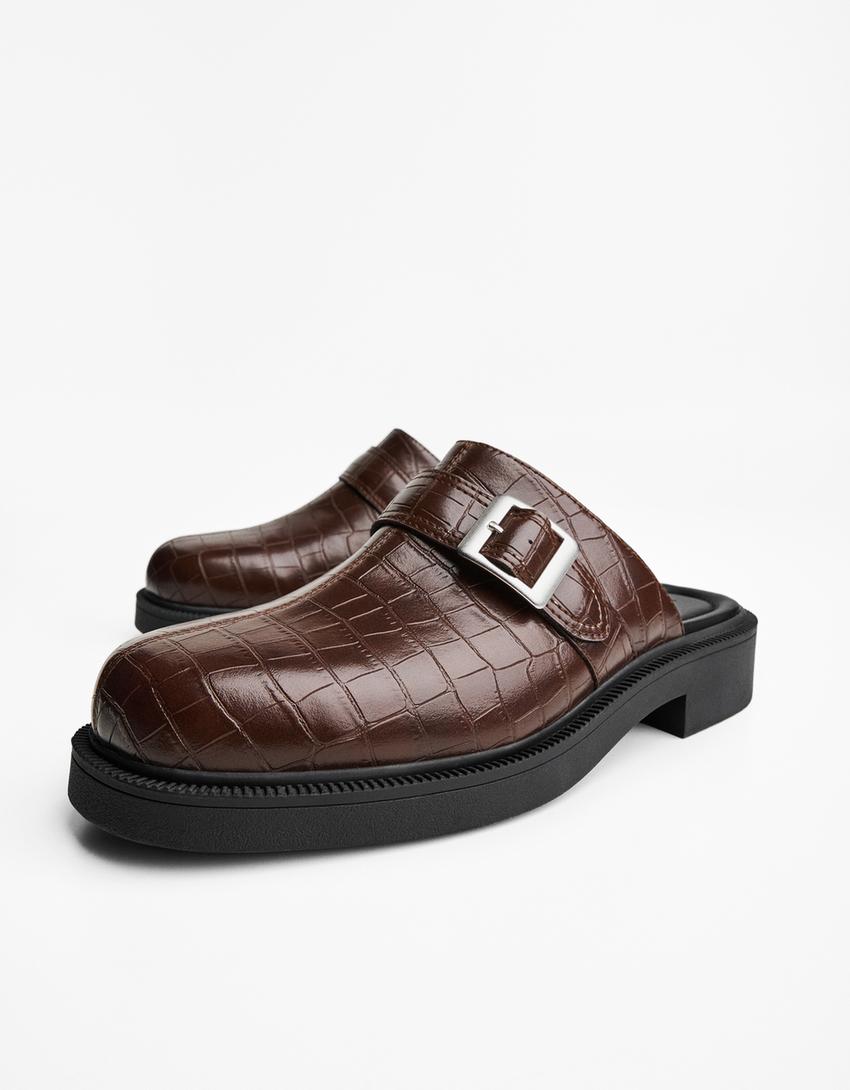Buckled clogs-ANIMAL PRINT-1