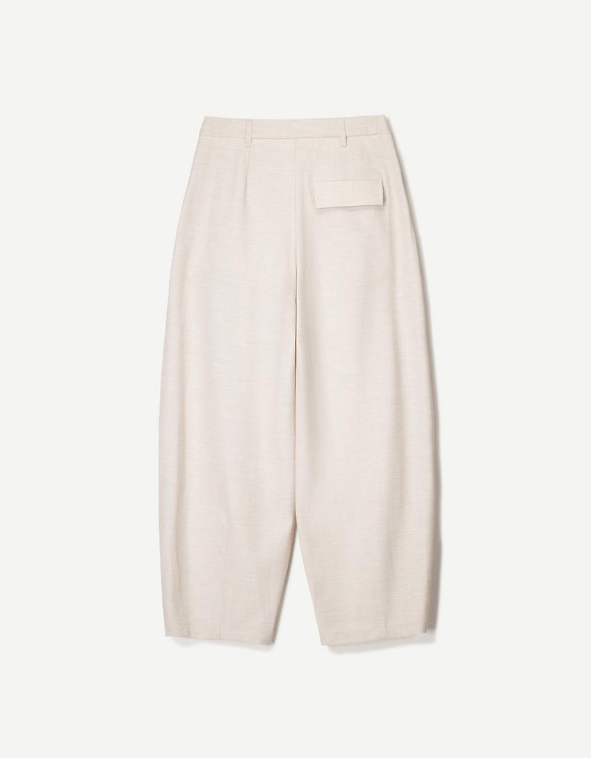 Tailoring-Hose im Balloon-Fit-Rohweiß-1