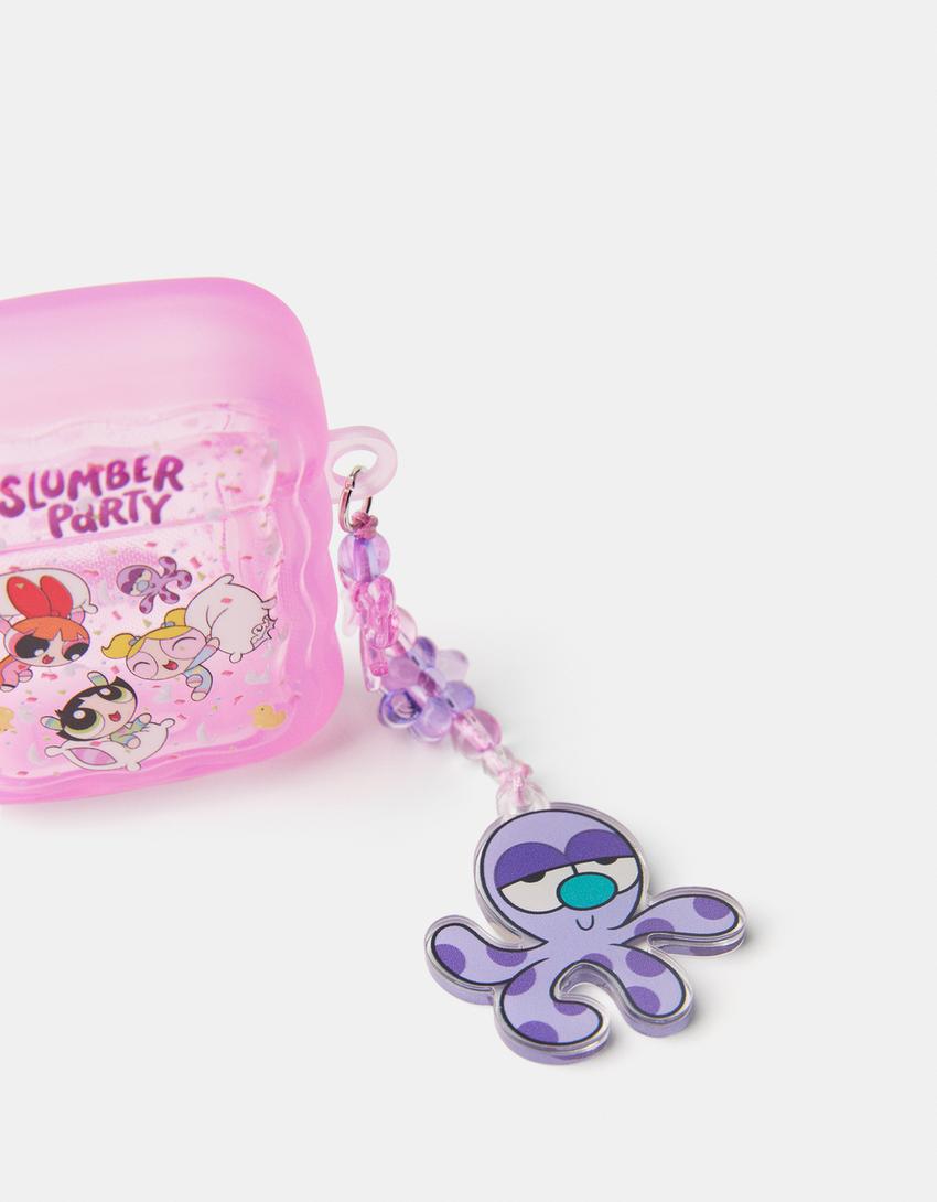 حافظة إير بودز فتيات القوة-زهري-2