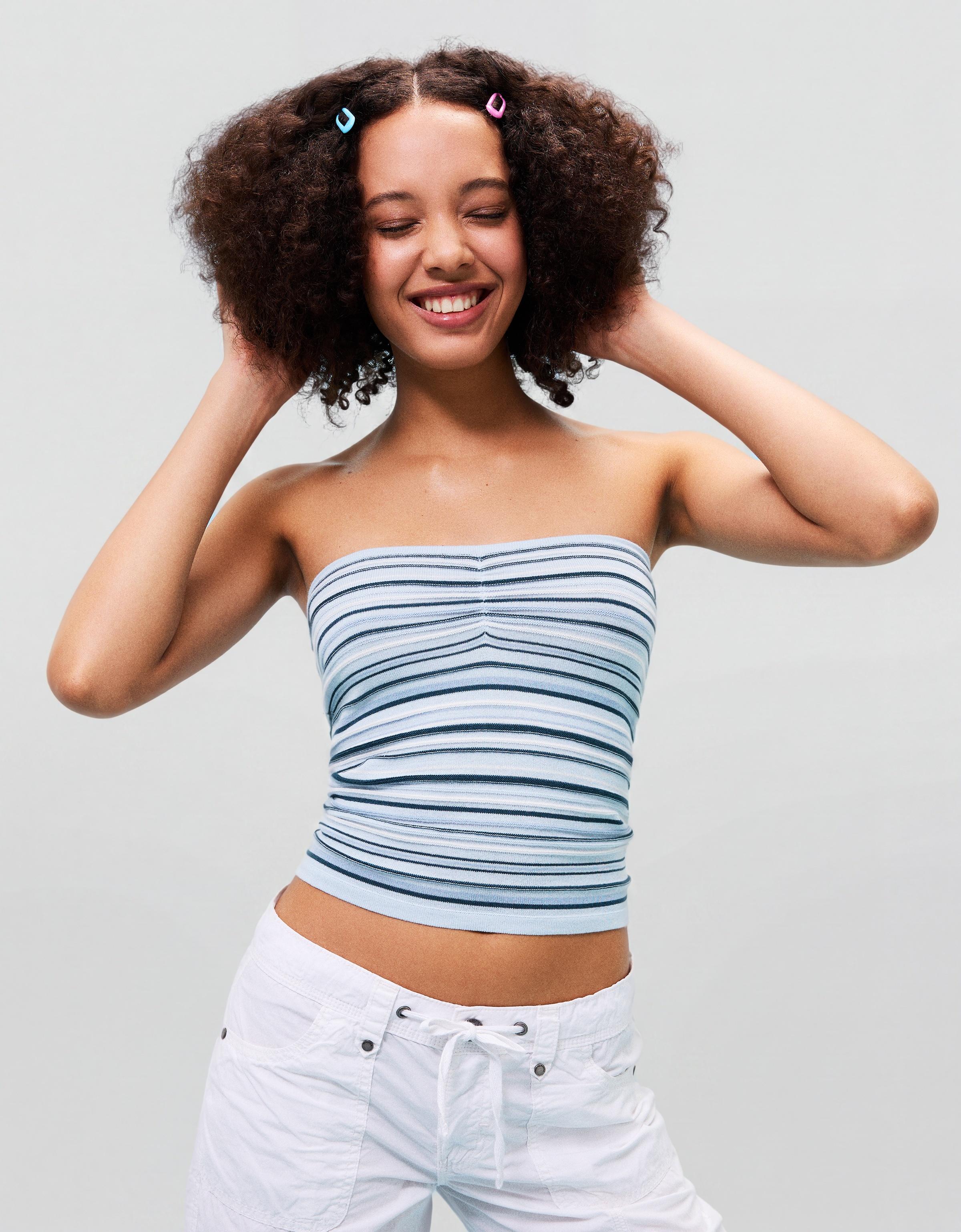 Çizgili bandeau top - Görsel 63