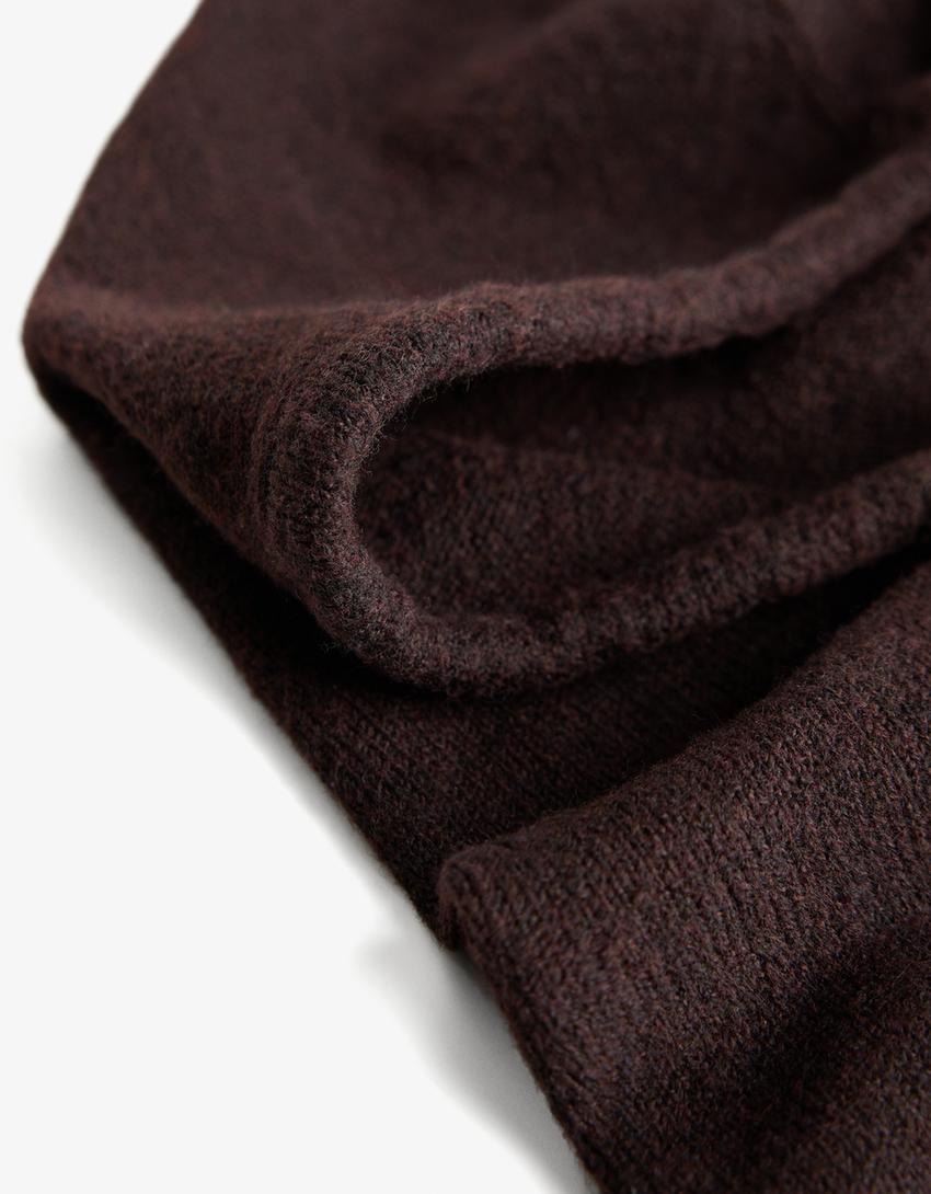 Balaclava de malha-Marrom