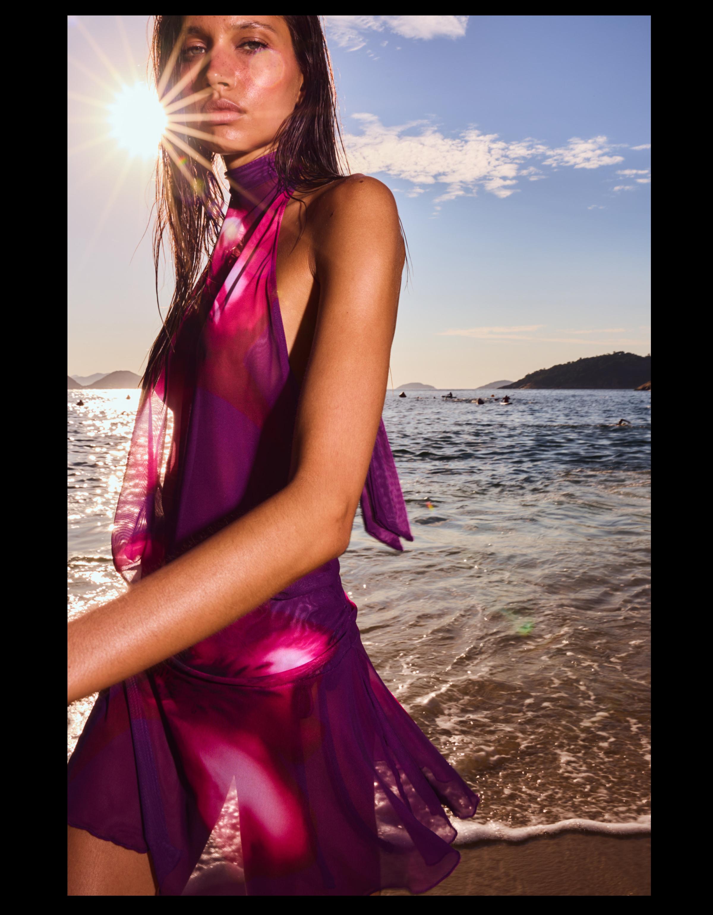 Sırt dekolteli file elbise - Görsel 19