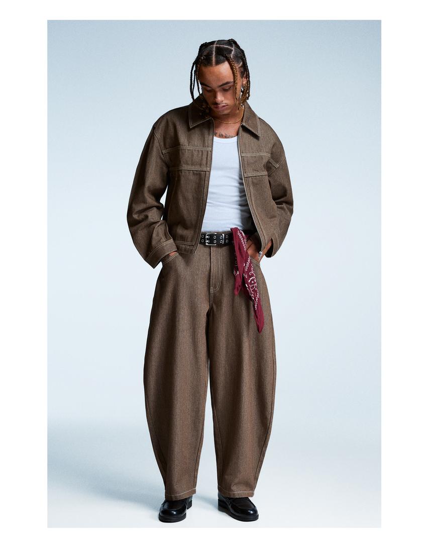 Jeans super ballon-Marron