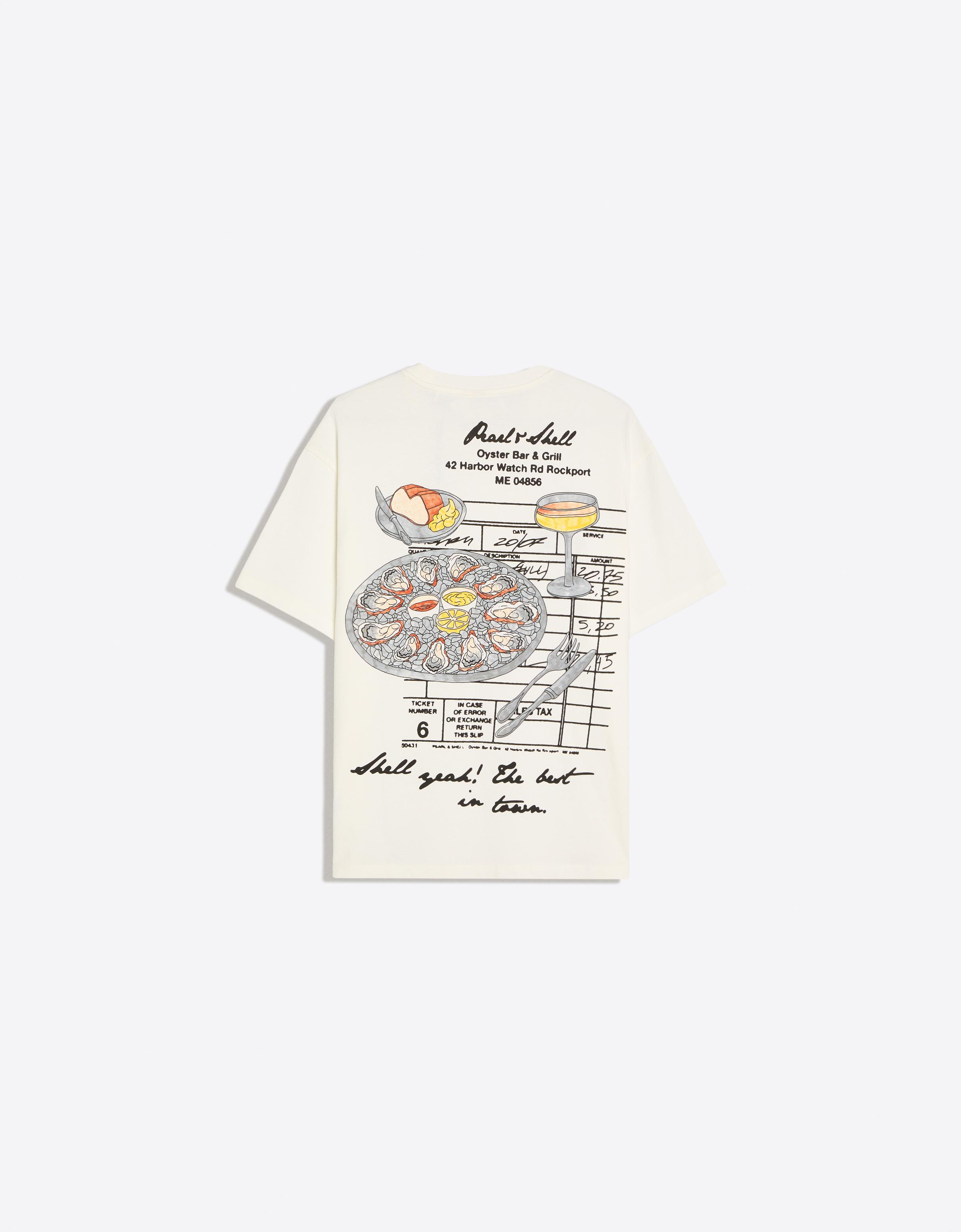 Relaxed fit printed T-shirt — Off white
