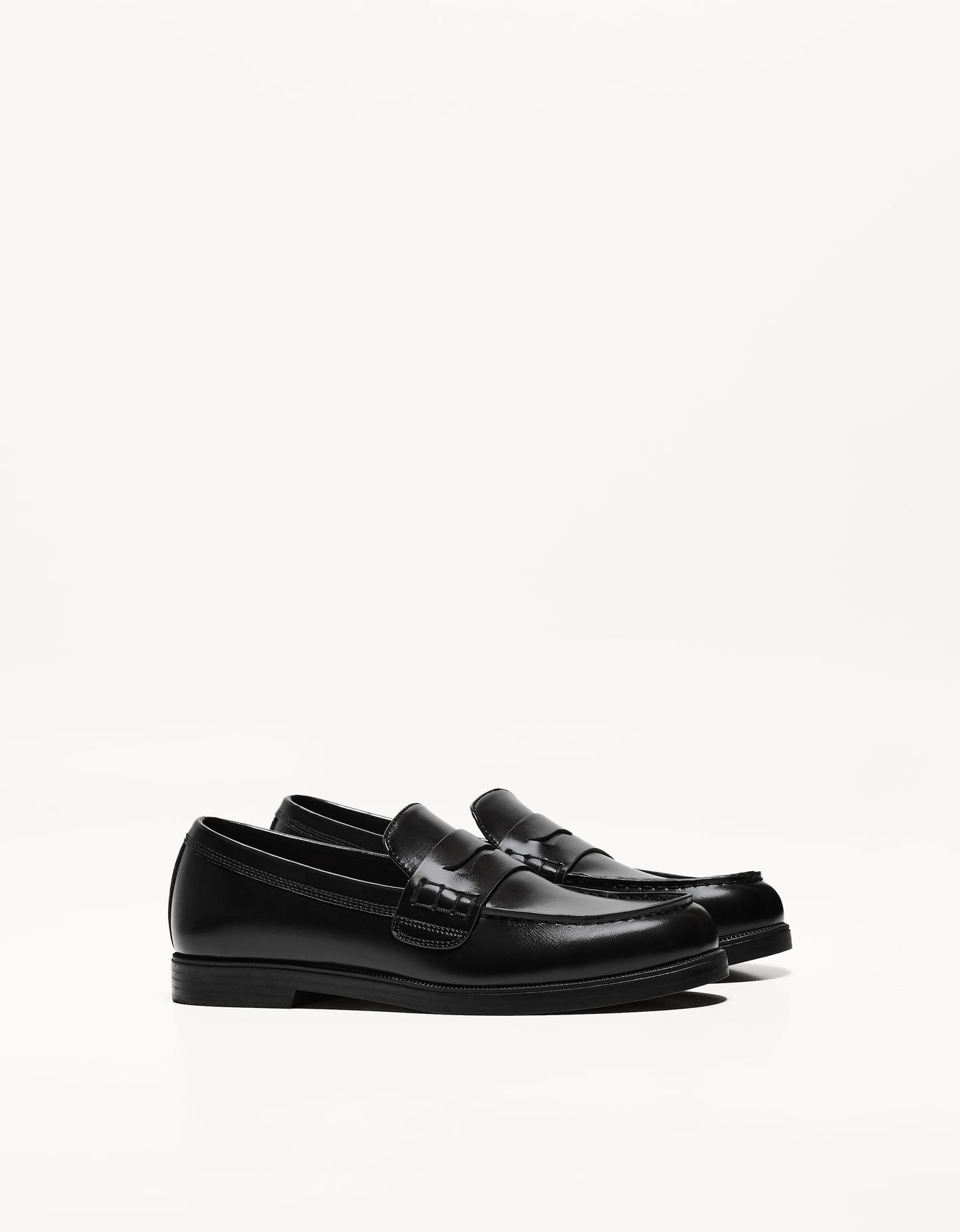 Bershka Mocasín Suela Fina Hombre 39 Negro