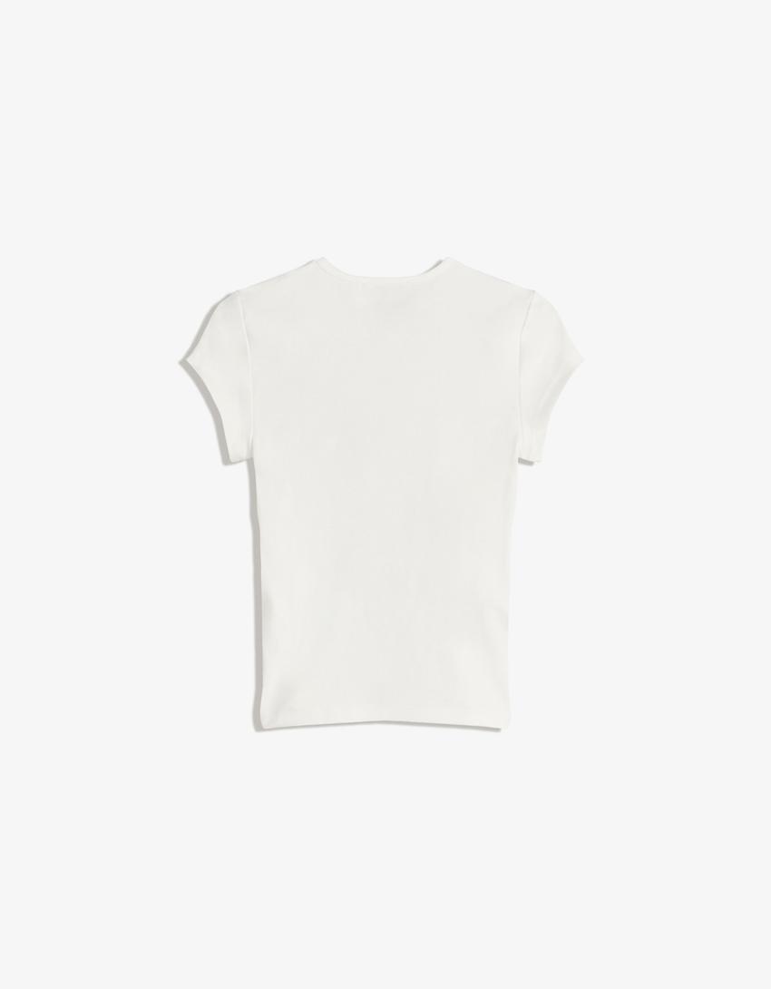 Short sleeve T-shirt with print-Off white
