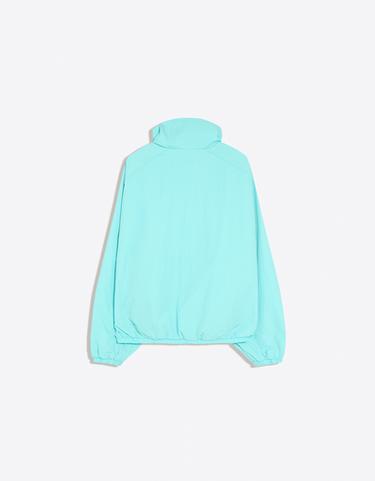 Oversize nylon batwing sleeve jacket — Turquoise 2
