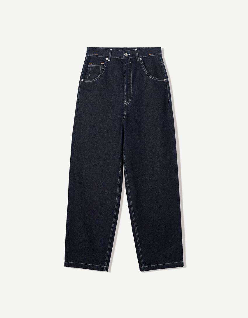 Super Baggy Jeans-Marinenblau