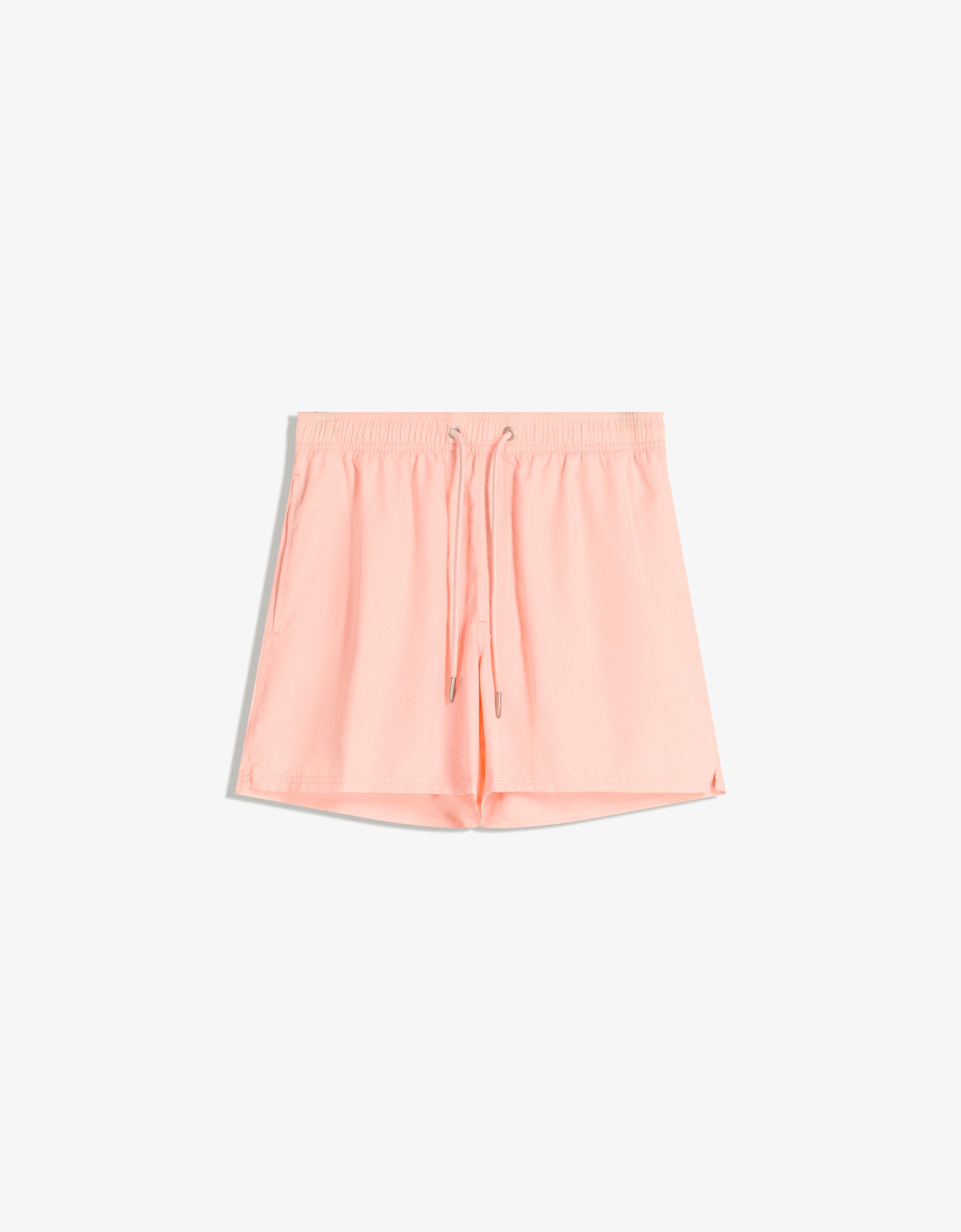 Bershka Basic-Badeanzug Herren L Lachsfarbe