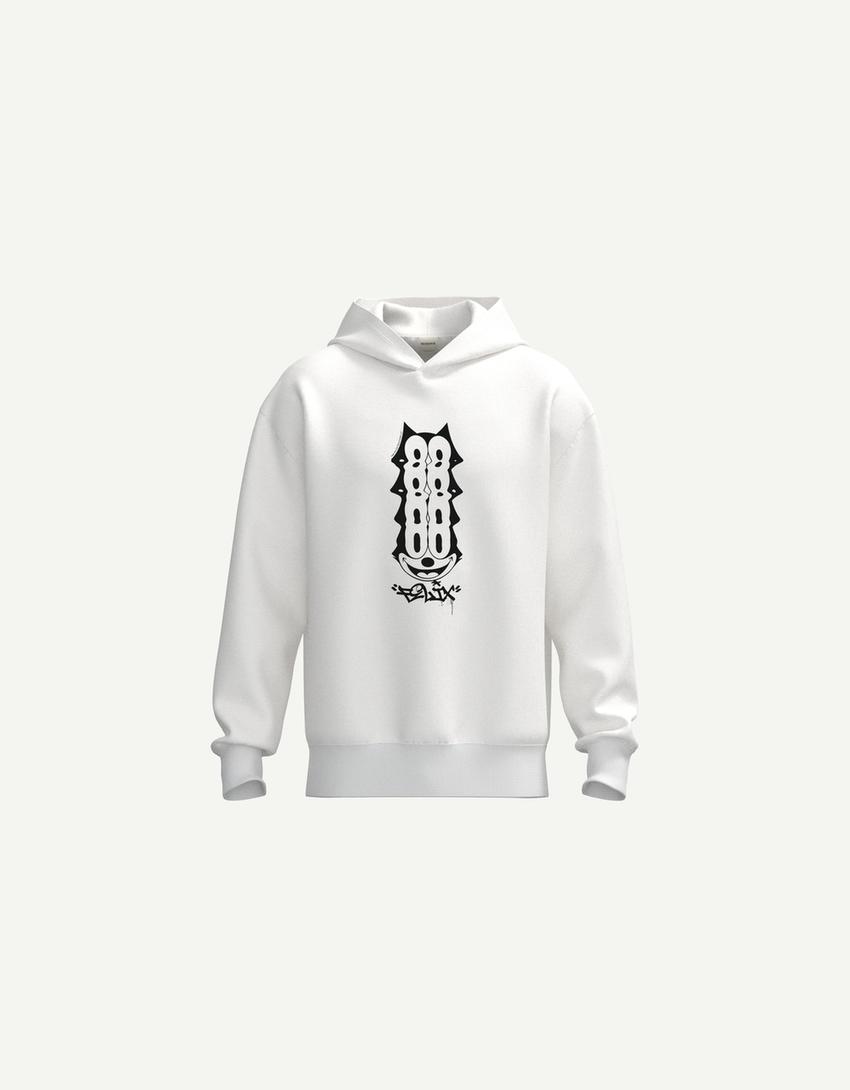 Suadoiro Felix the Cat capucha-Branco