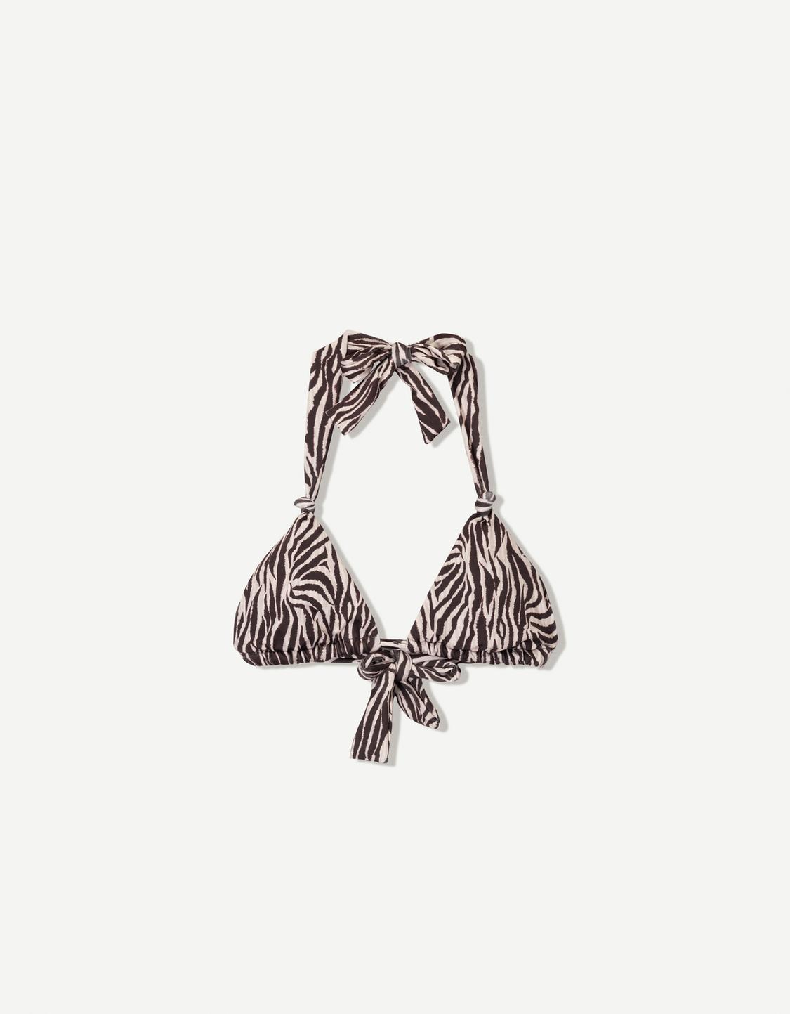 Animal print bikini top