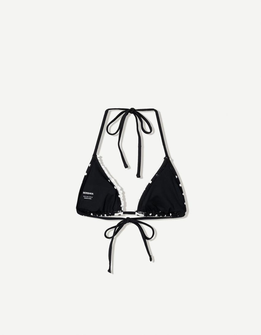 Haut de bikini pois-Noir
