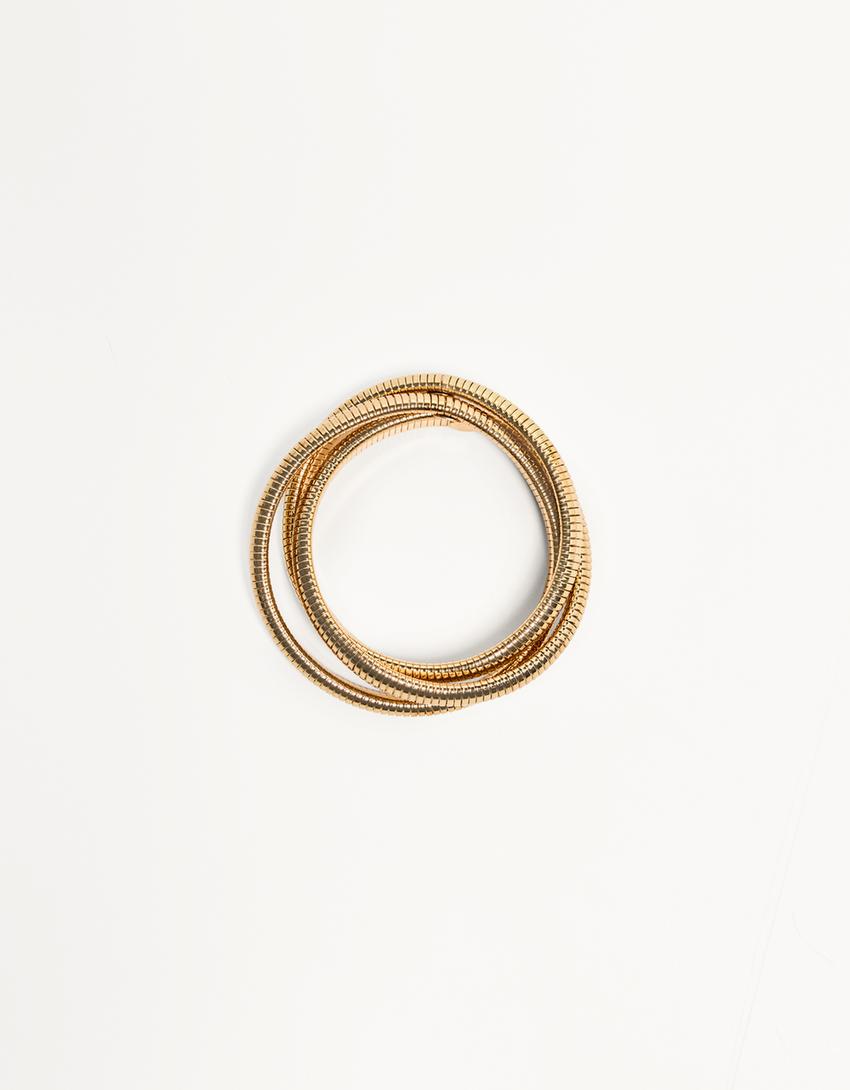 3-pack of elastic bracelets-Gold-2